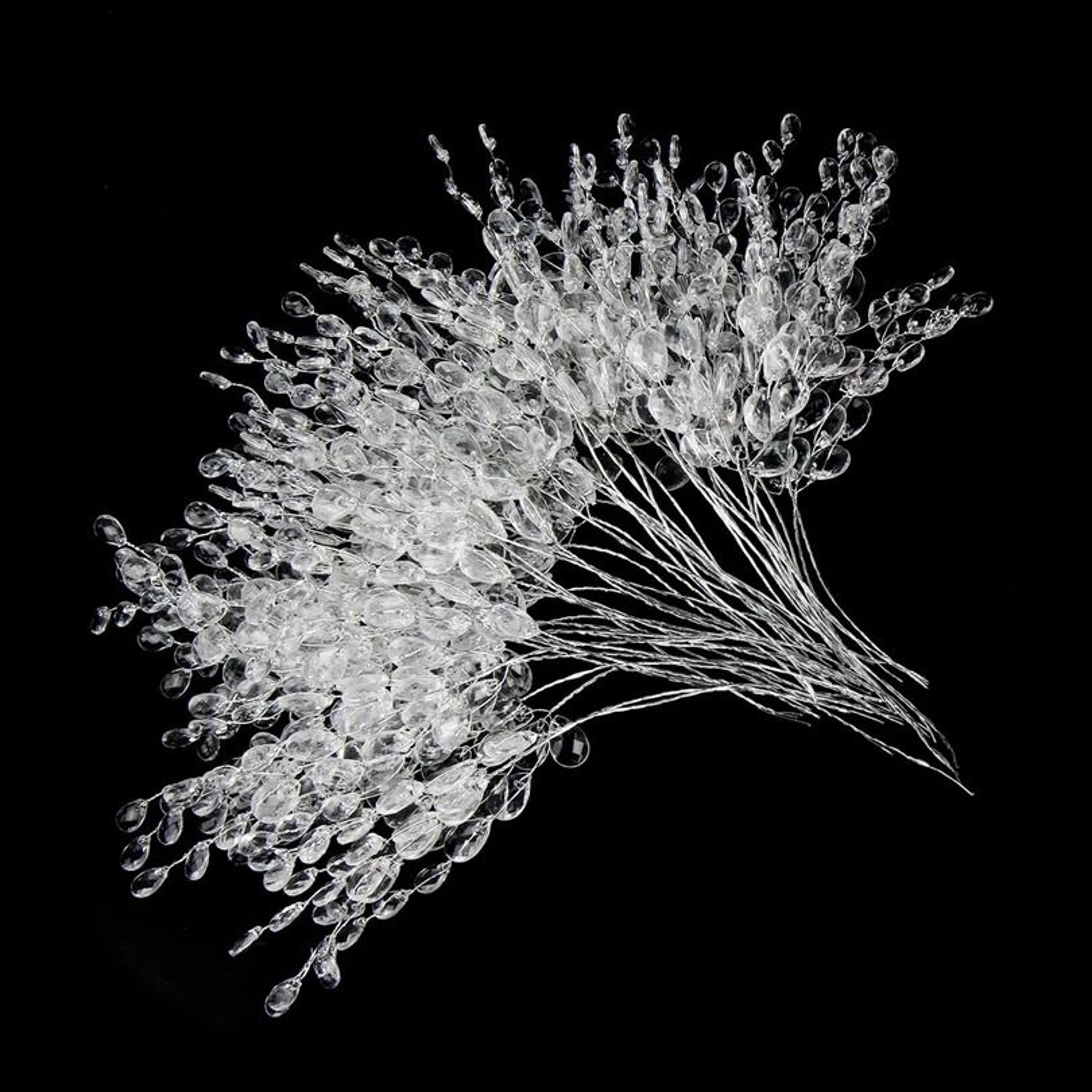 Artificial White Crystal Acrylic Water Droplet Decorative Accessory 6