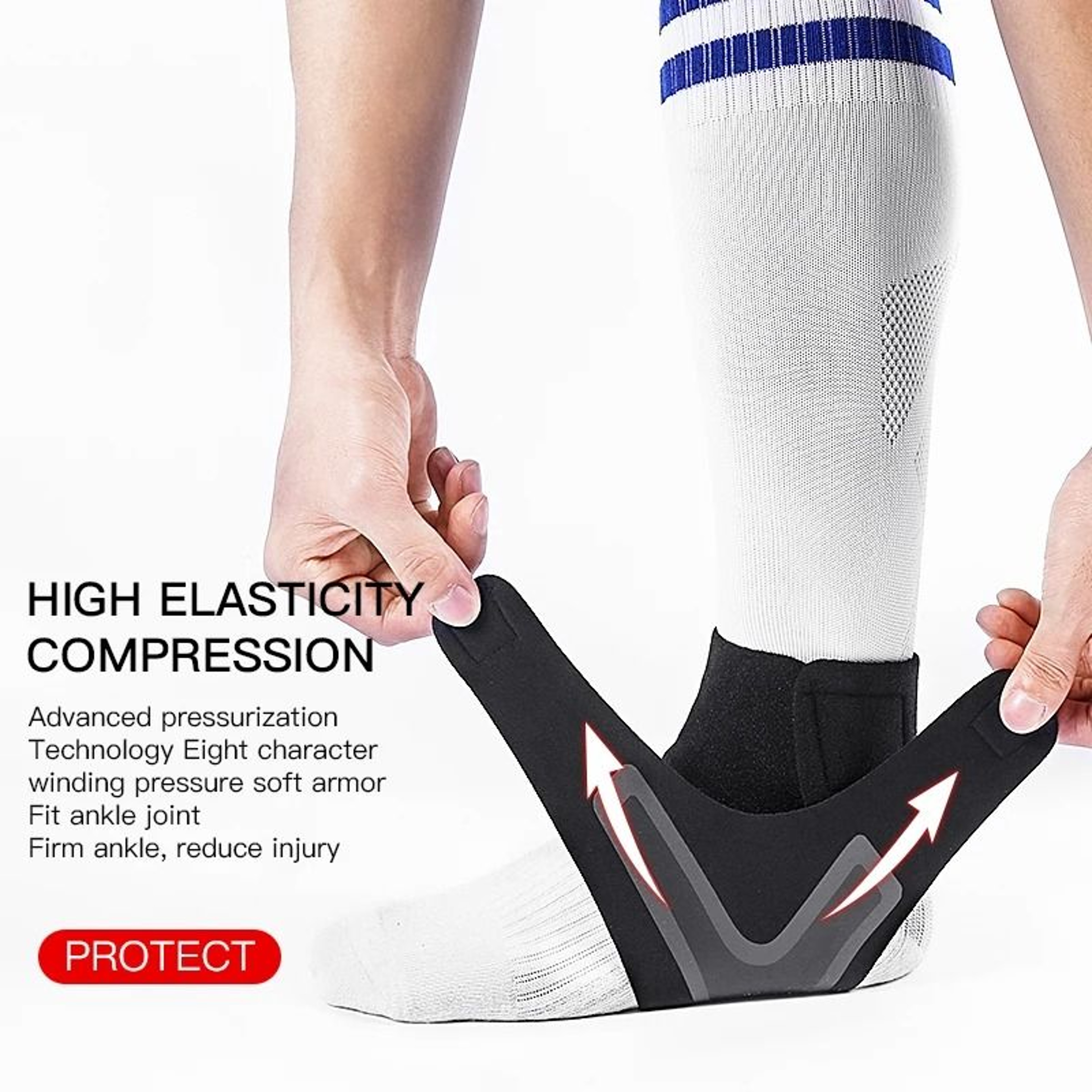 Adjustable Ankle Support Pad Elastic Breathable Sports Brace 1