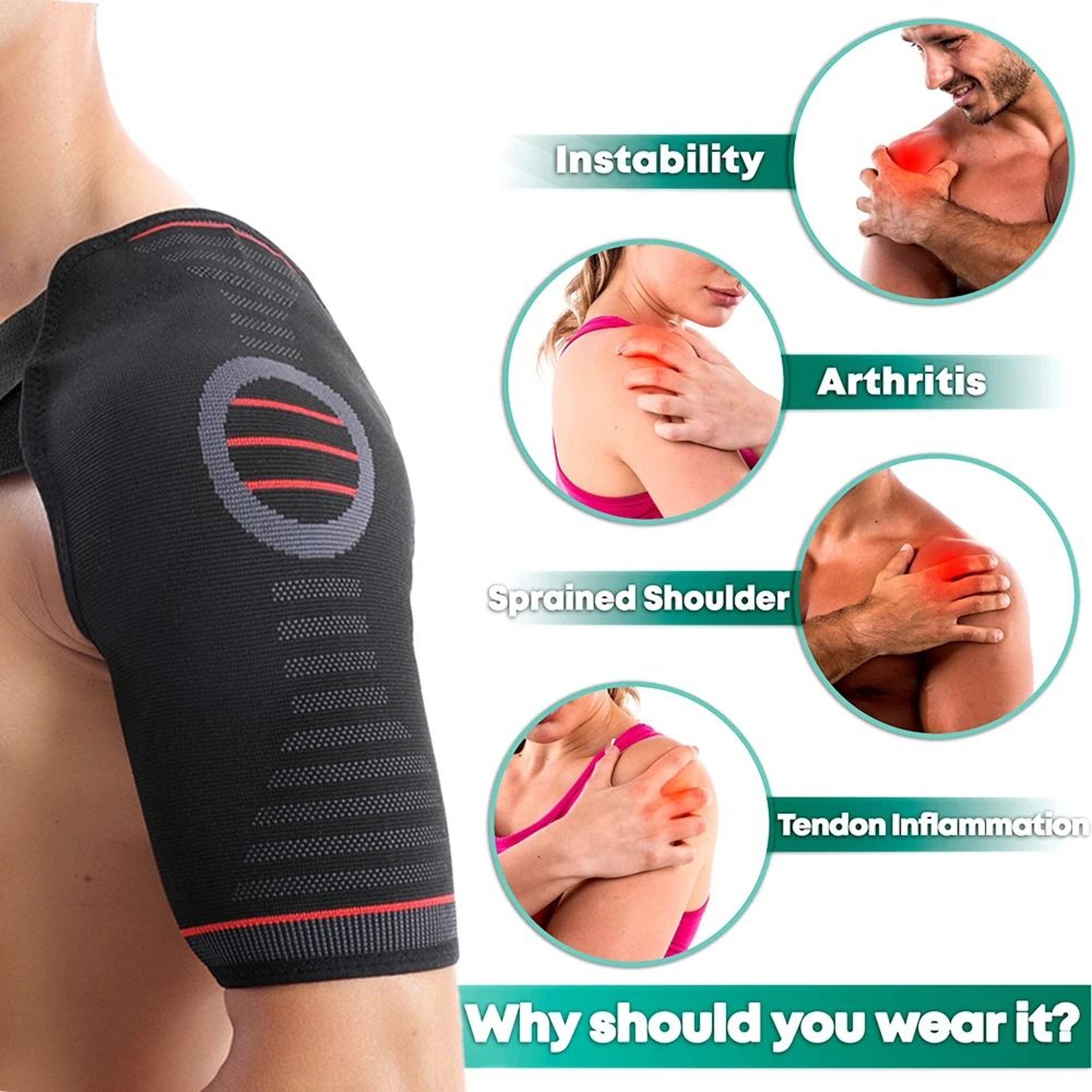 Adjustable Shoulder Brace For Rotator Cuff And AC Joint Support 1