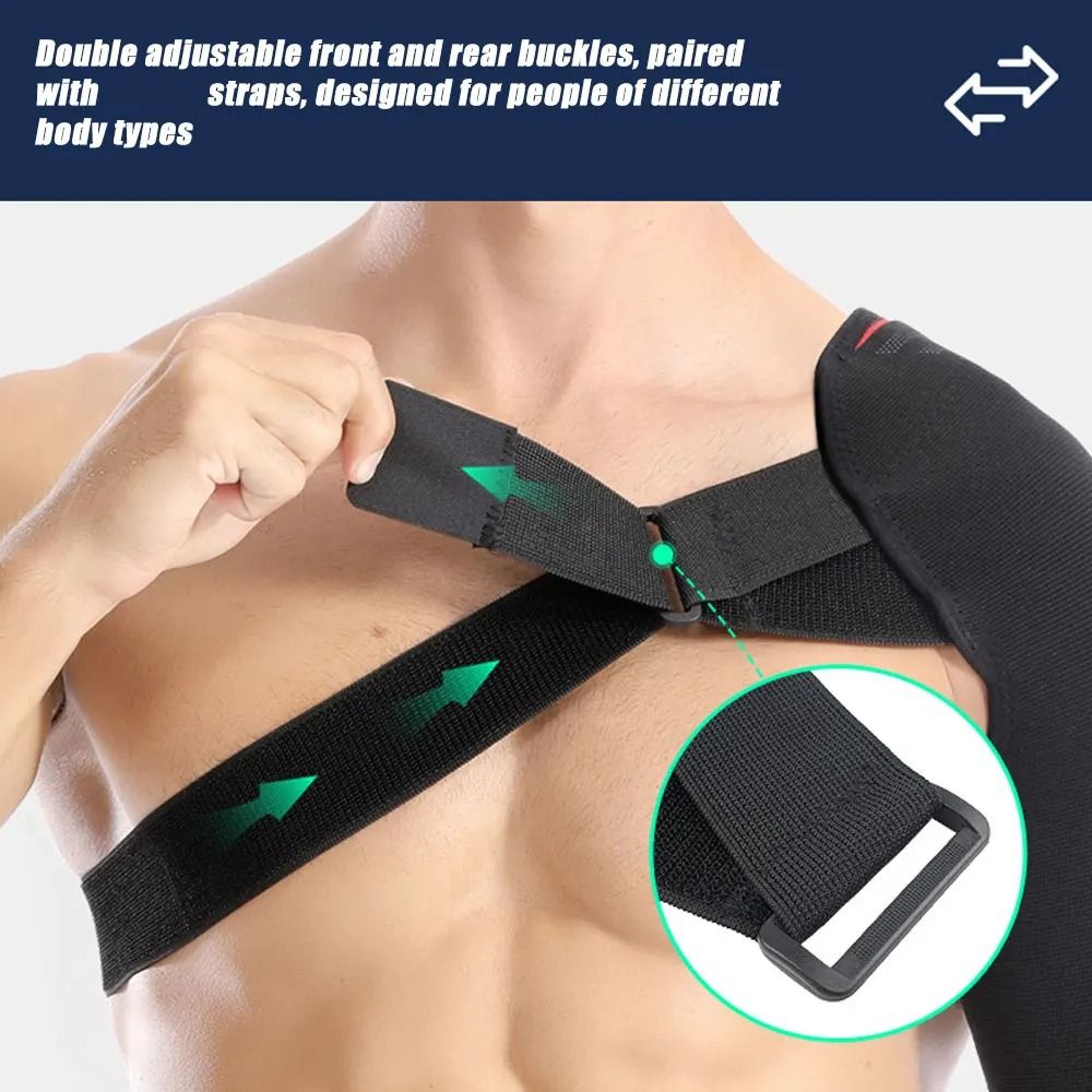 Adjustable Shoulder Brace For Rotator Cuff And AC Joint Support 4