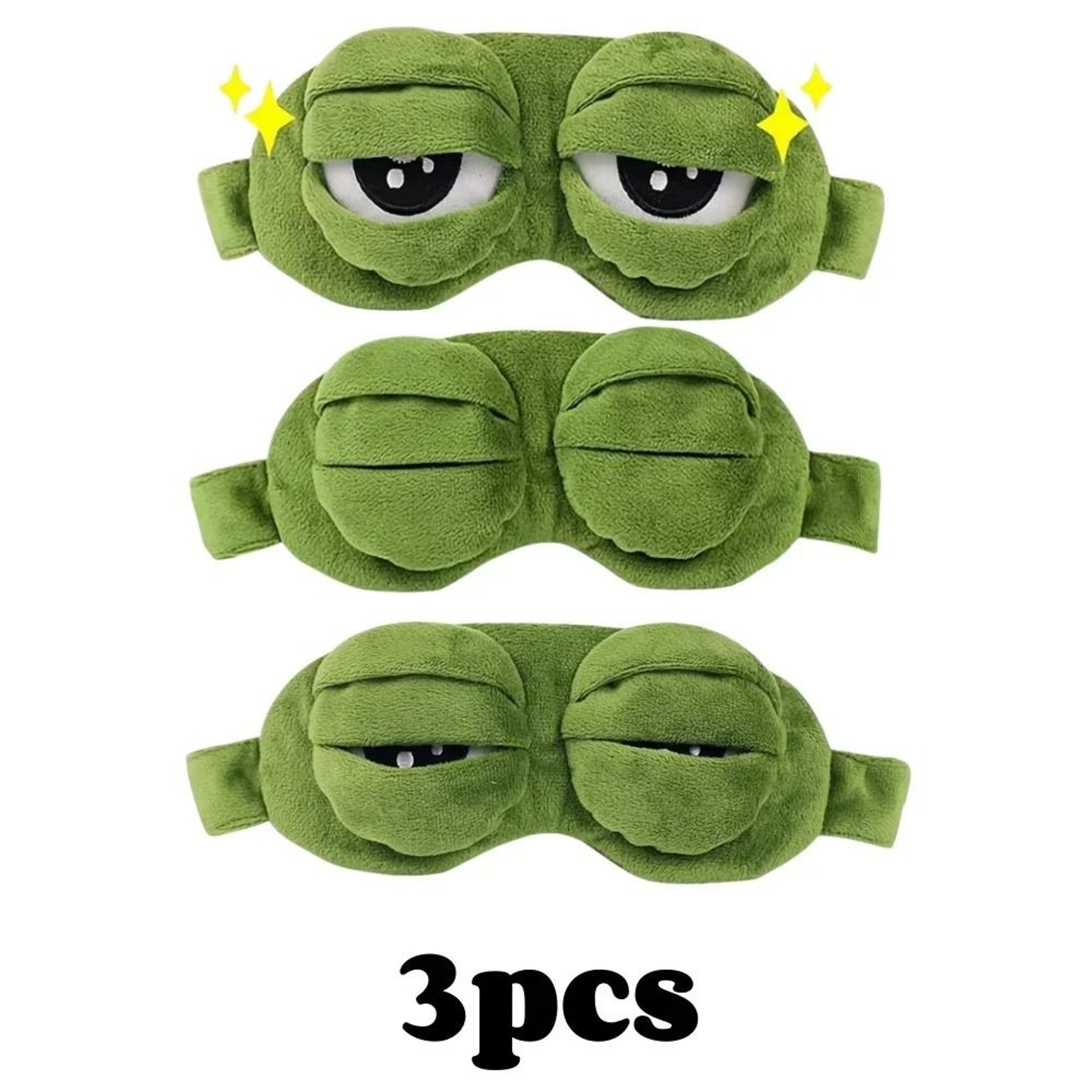 3D Sad Frog Sleep Mask Natural Sleeping Eyeshade Cover 9
