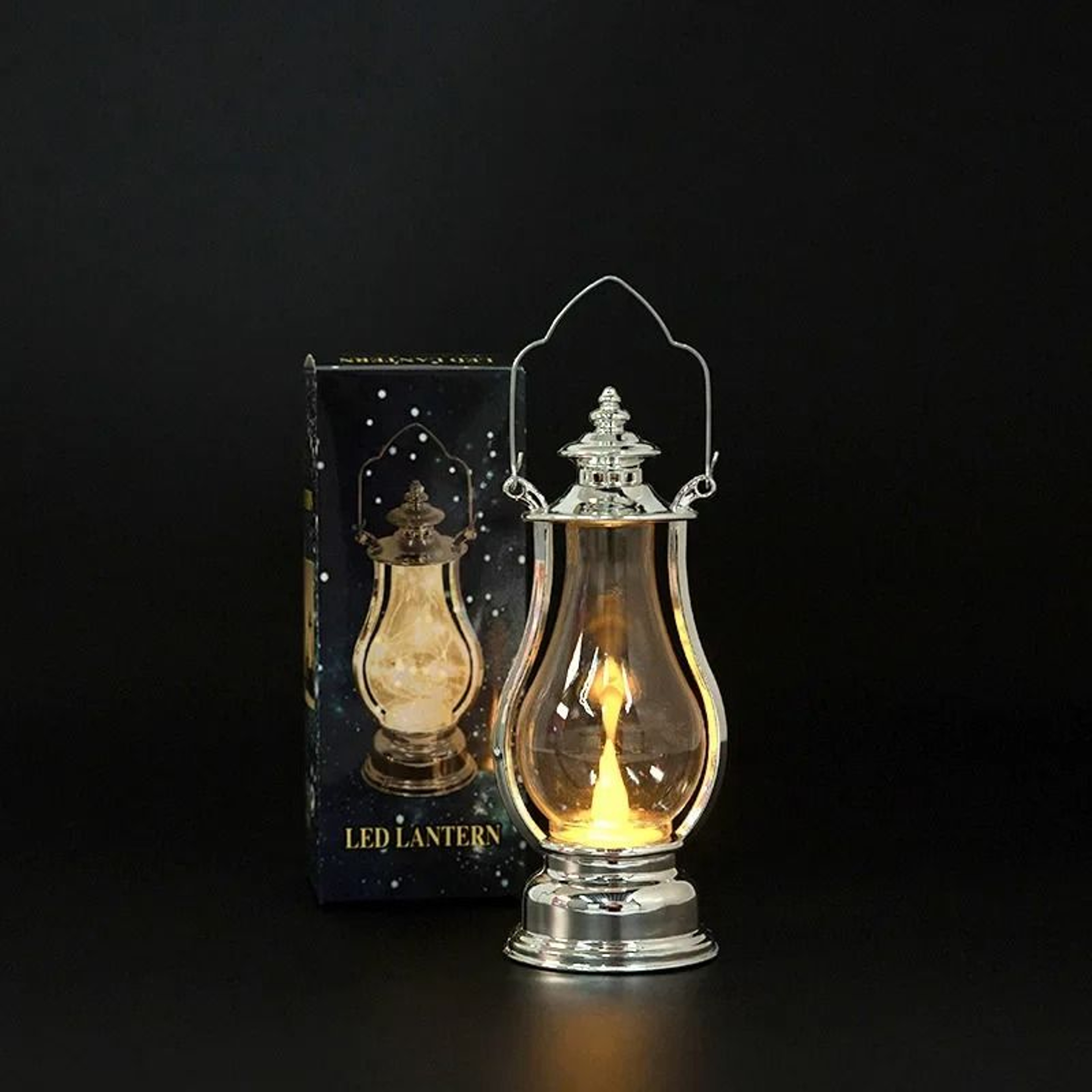 LED Retro Small Oil Lamp Portable Wind Light 7