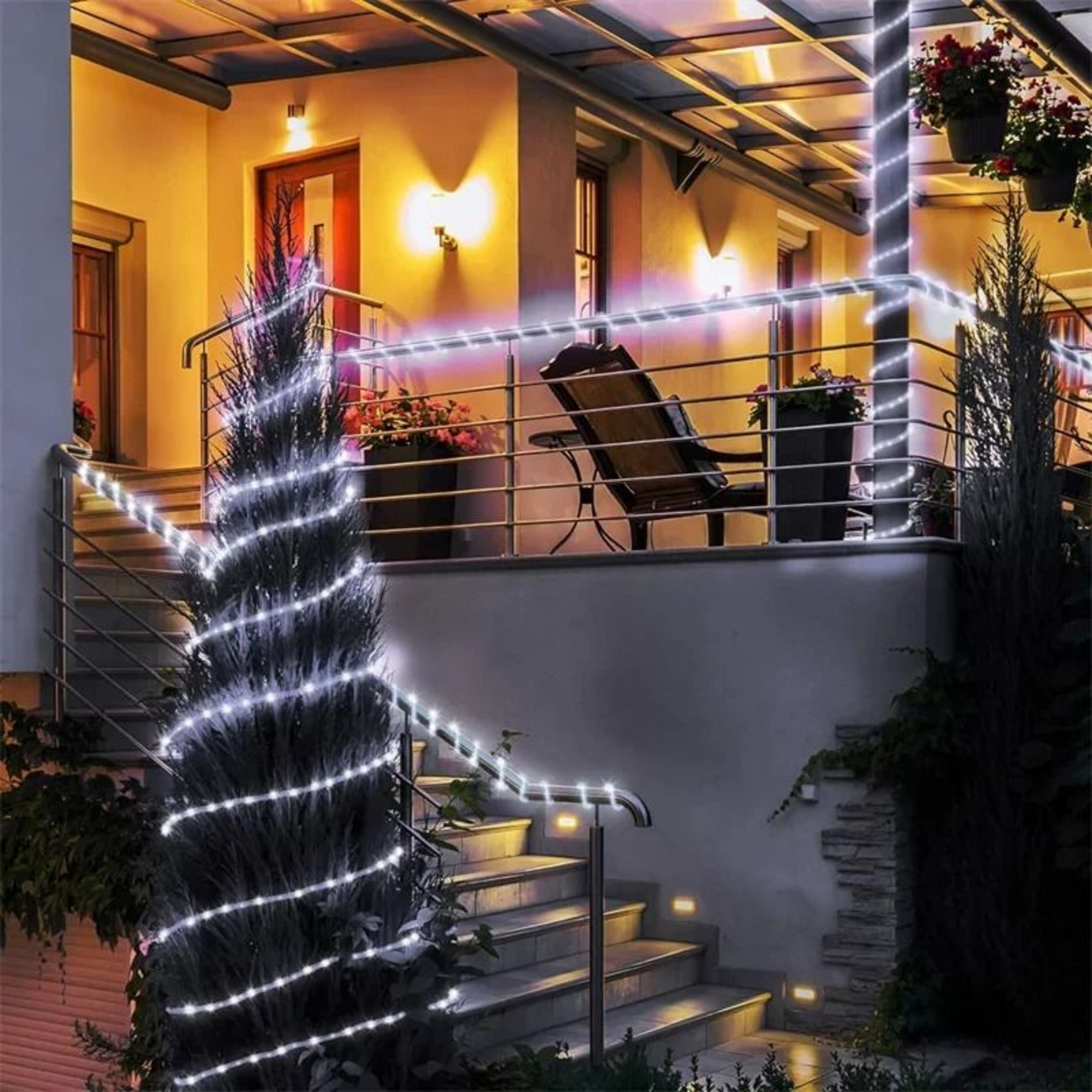 8 Modes Solar Rope Hose Lights LED String Lights Outdoor Decoration 4
