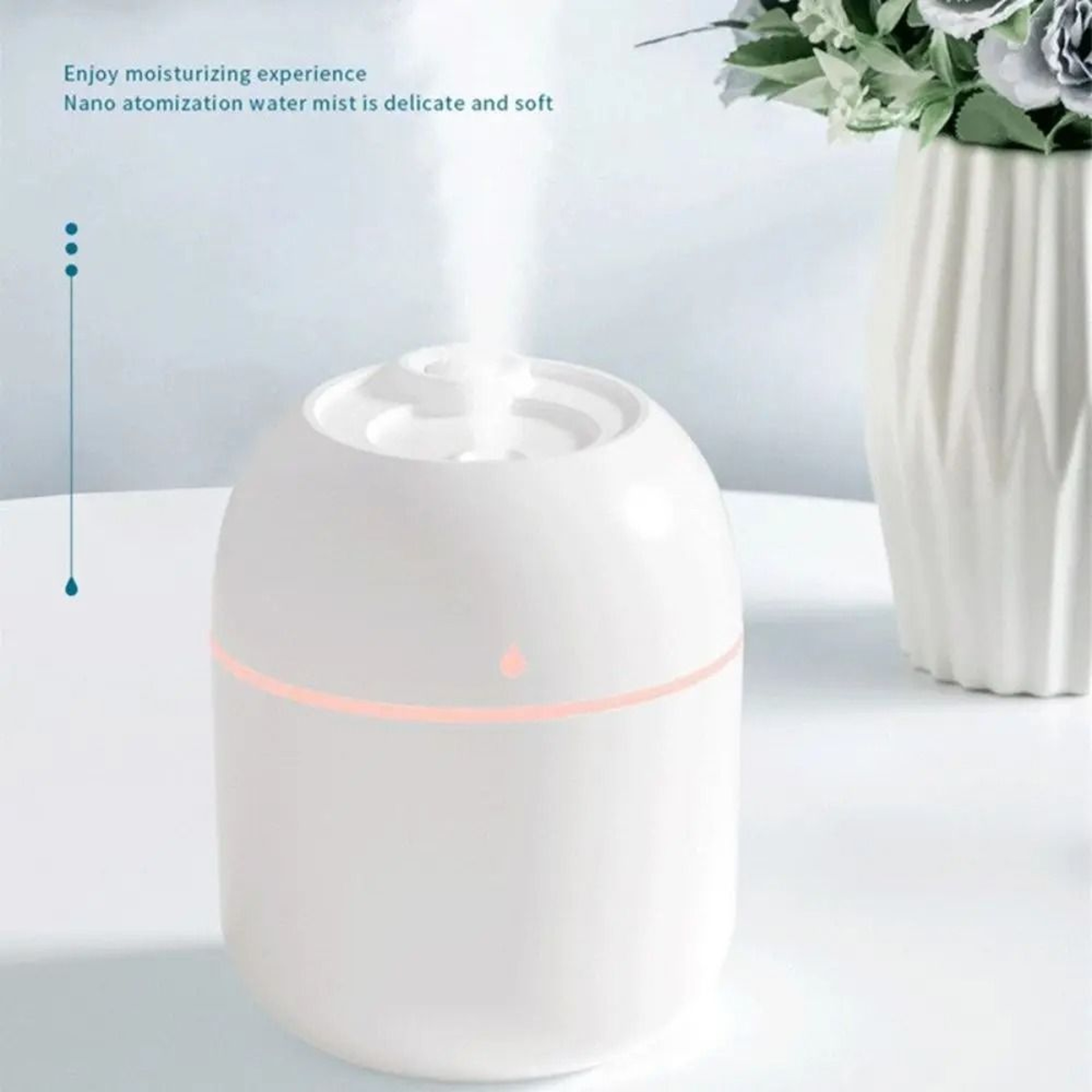 220 ML USB Water Refill Spray Humidifier With Color Lights Super Fog For Home Office Car 2