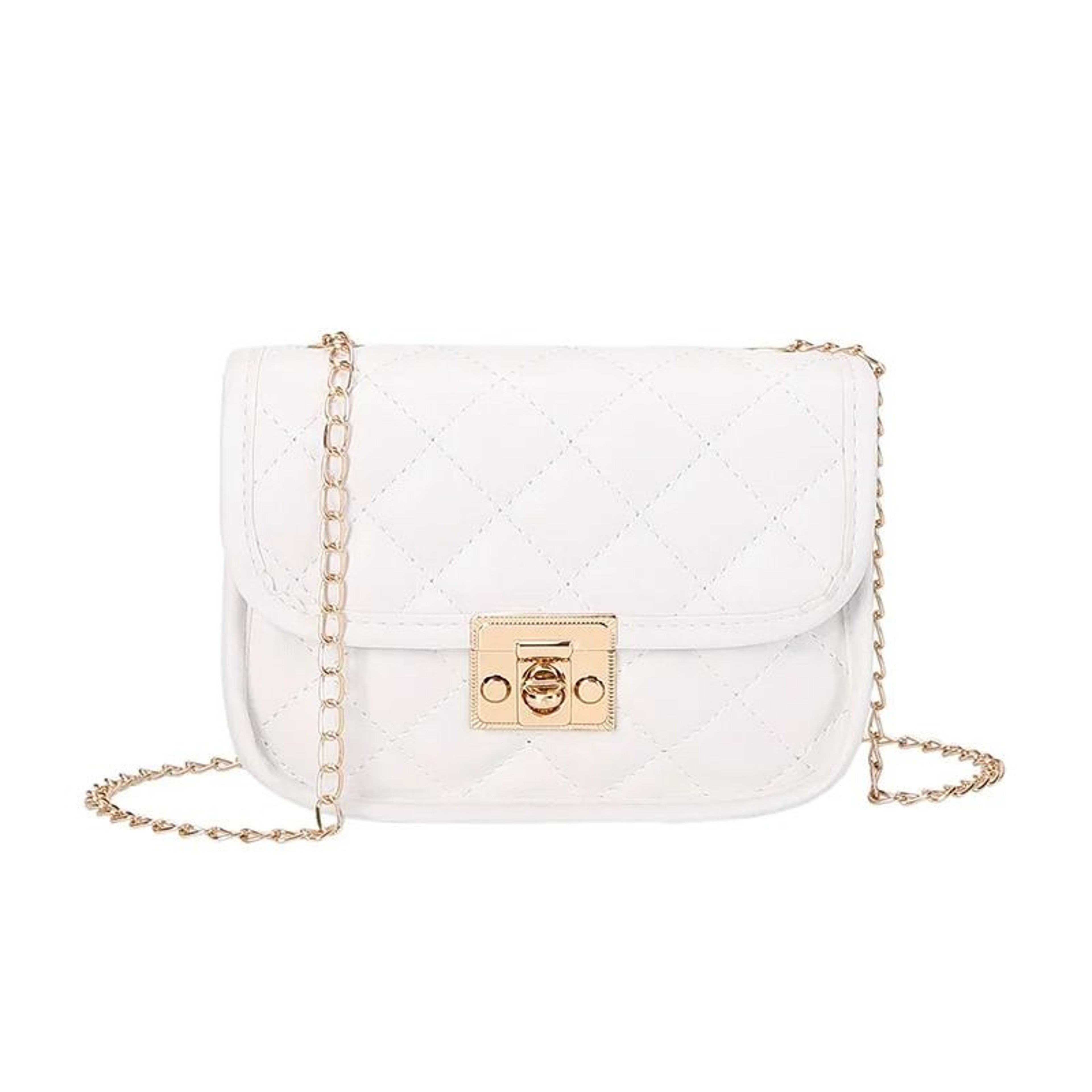 Embroidered Chain Crossbody Bag For Women Small Square Shoulder Purse 6