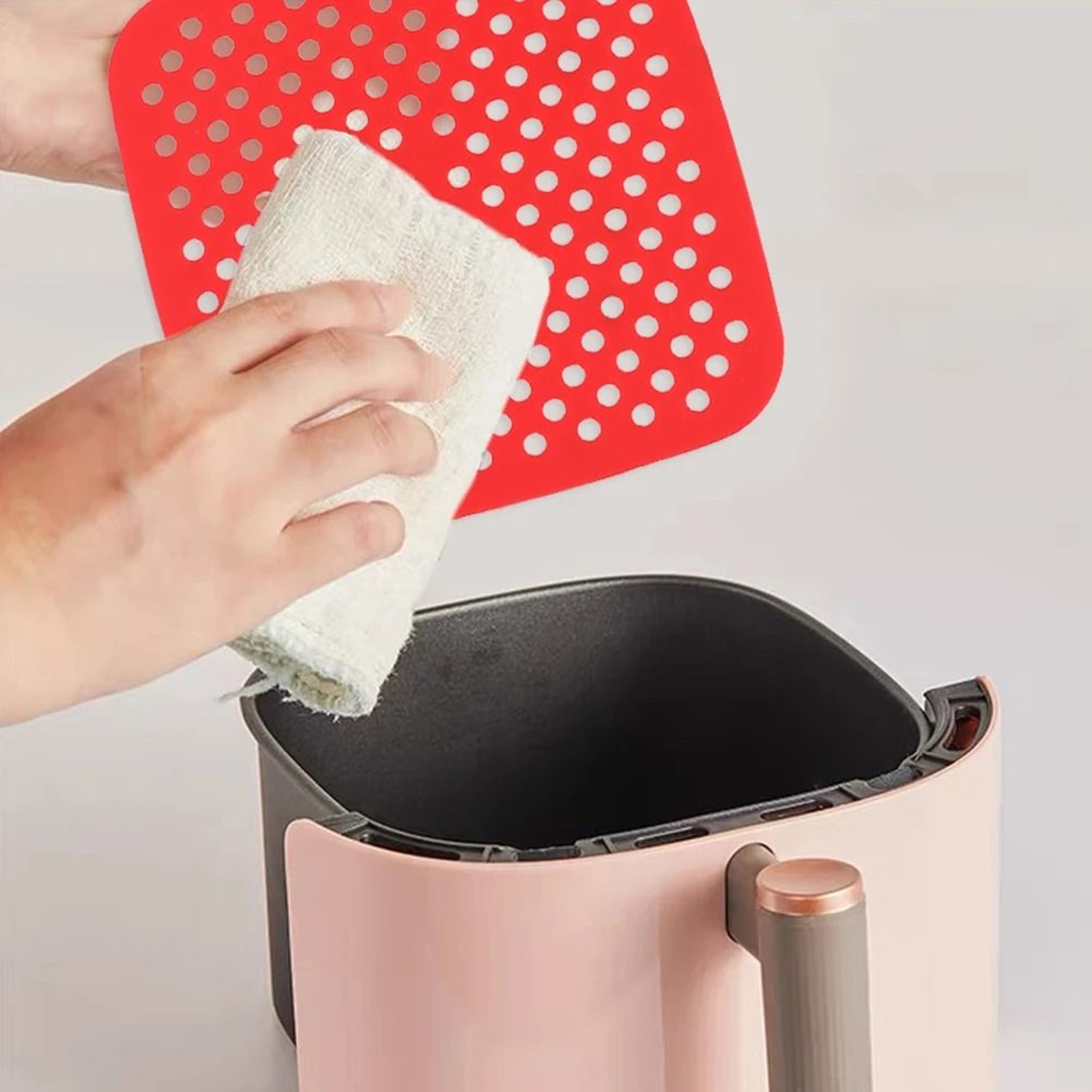 Air Fryer Silicone Liner Mat Reusable Non Stick Baking Mat Round Square Kitchen Accessory 4