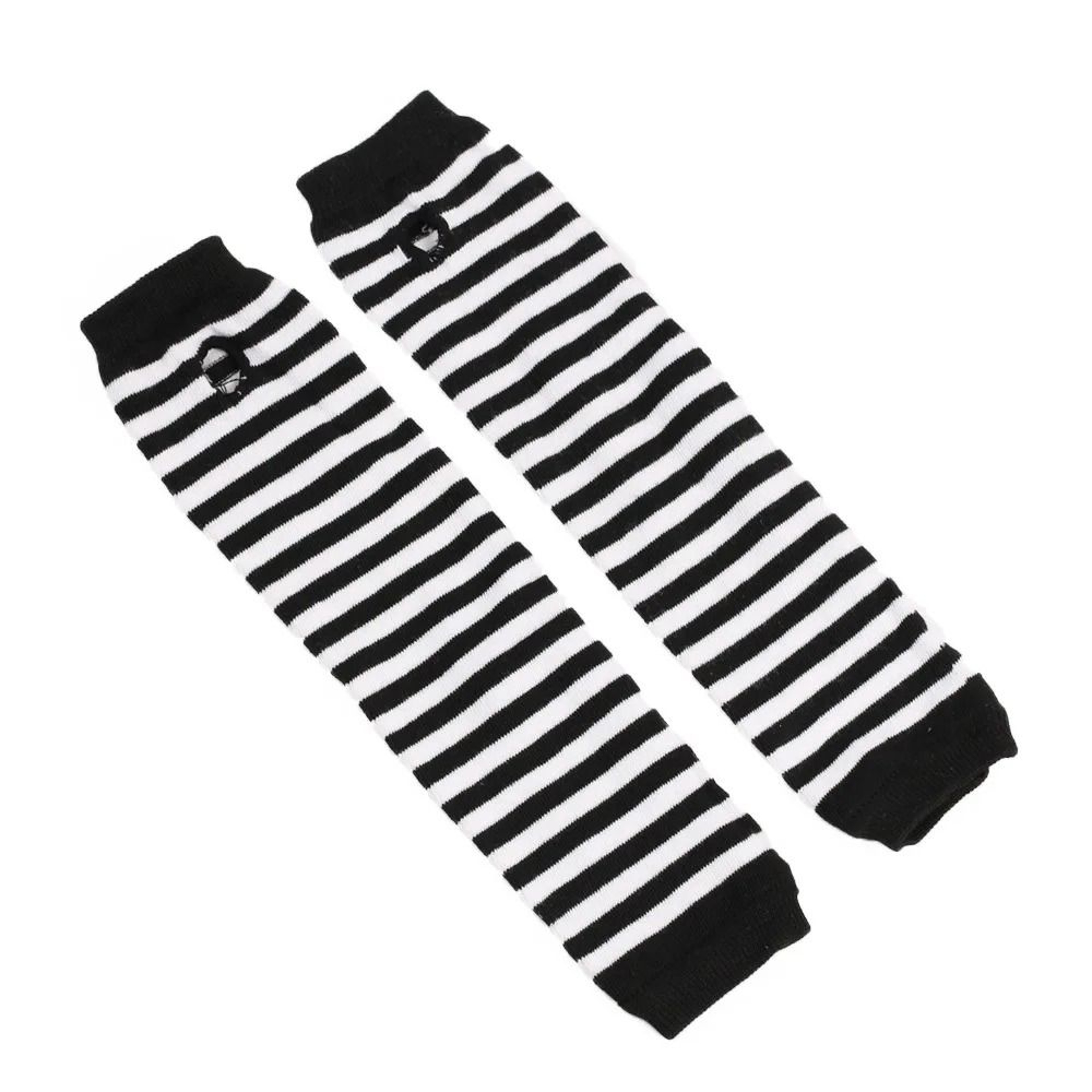 Winter Knit Fingerless Elbow Gloves Unisex  HipHop Stripe Arm Warmers 9