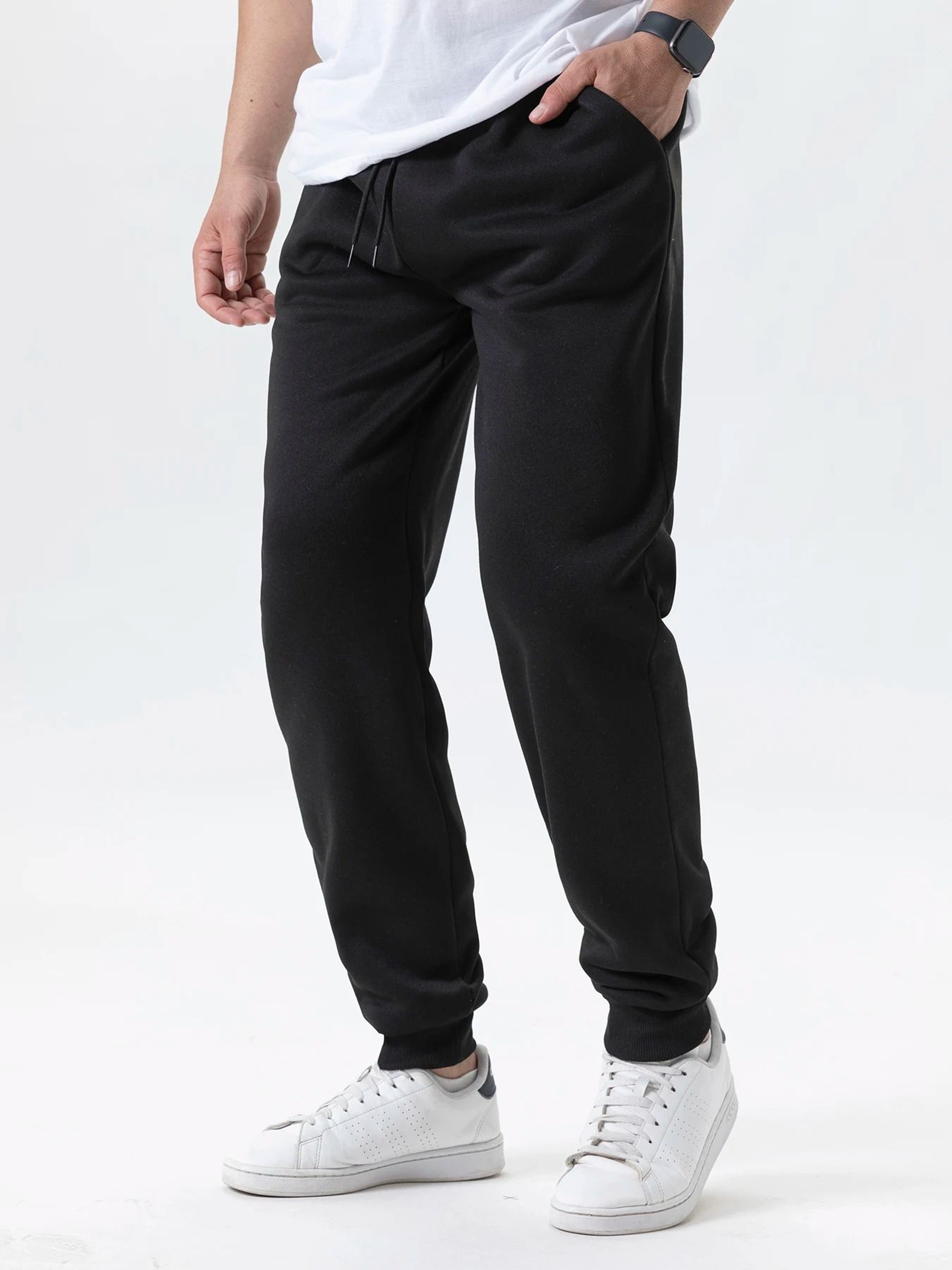 Mens Autumn Winter Fleece Sweatpants Baggy Joggers Elastic Waist 7
