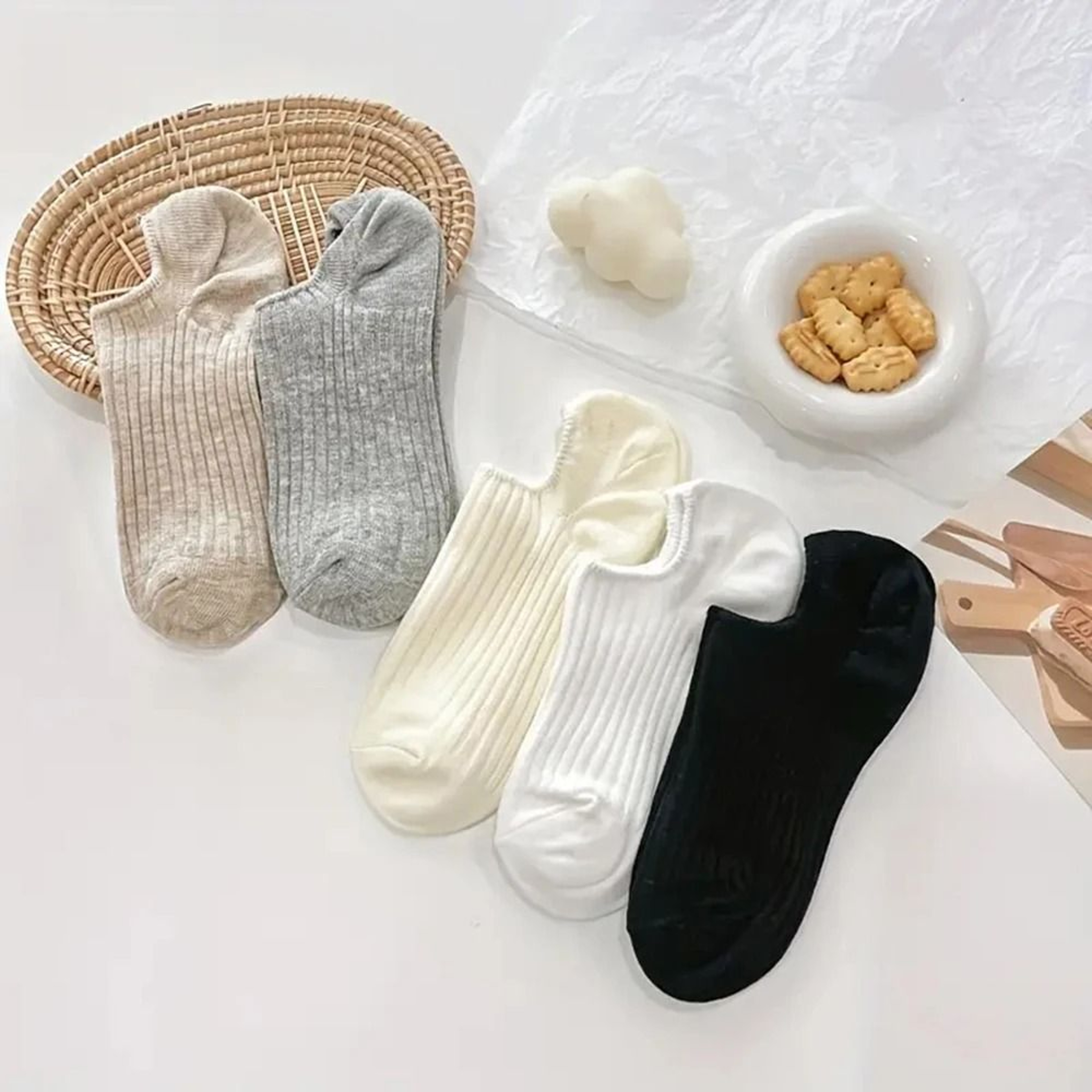 No Show Solid Boat Socks 510 Pair Pack  Unisex Breathable LowCut 3