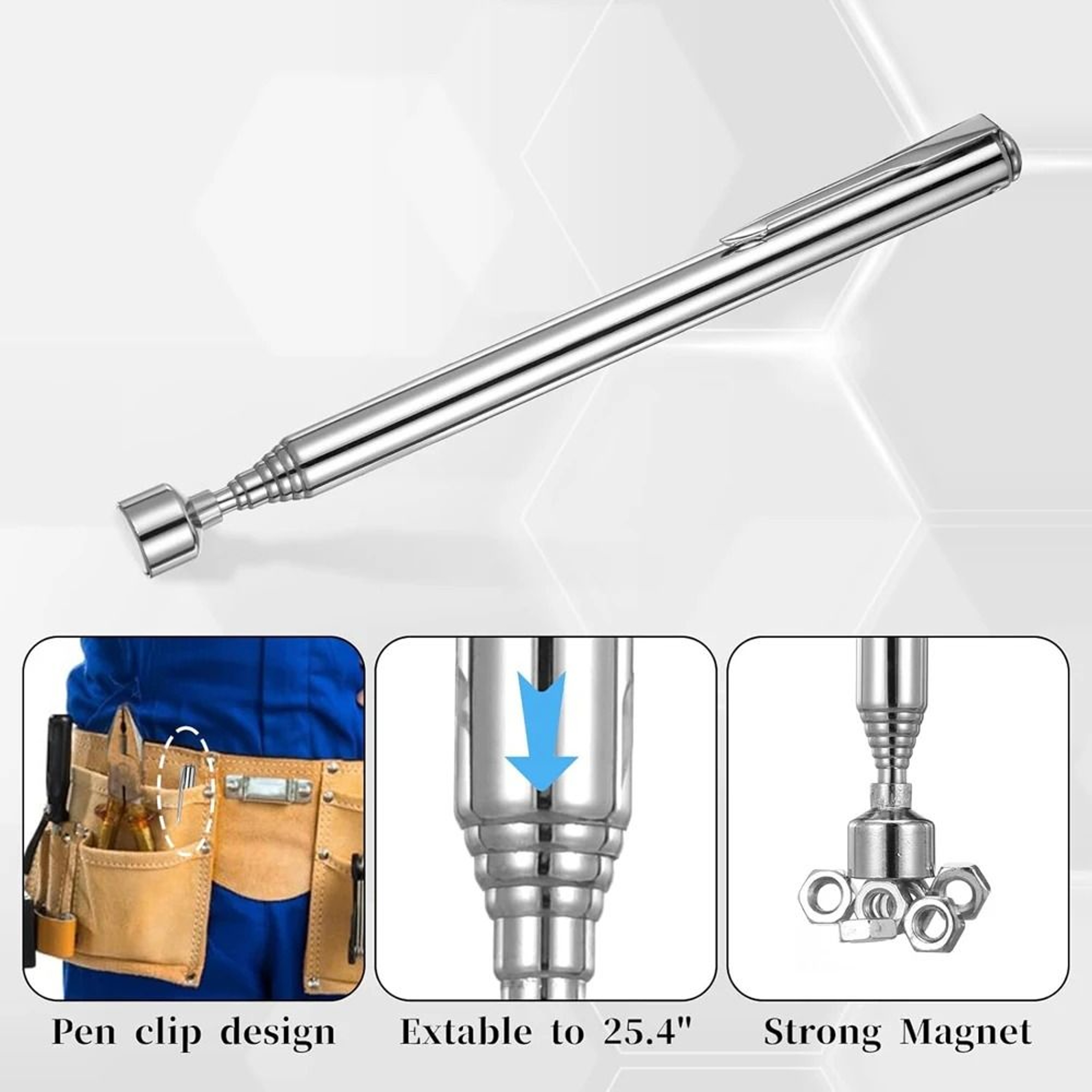 Telescoping Magnetic Pickup Tool Extendable Magnet Pen For Car And Machinery Maintenance 3