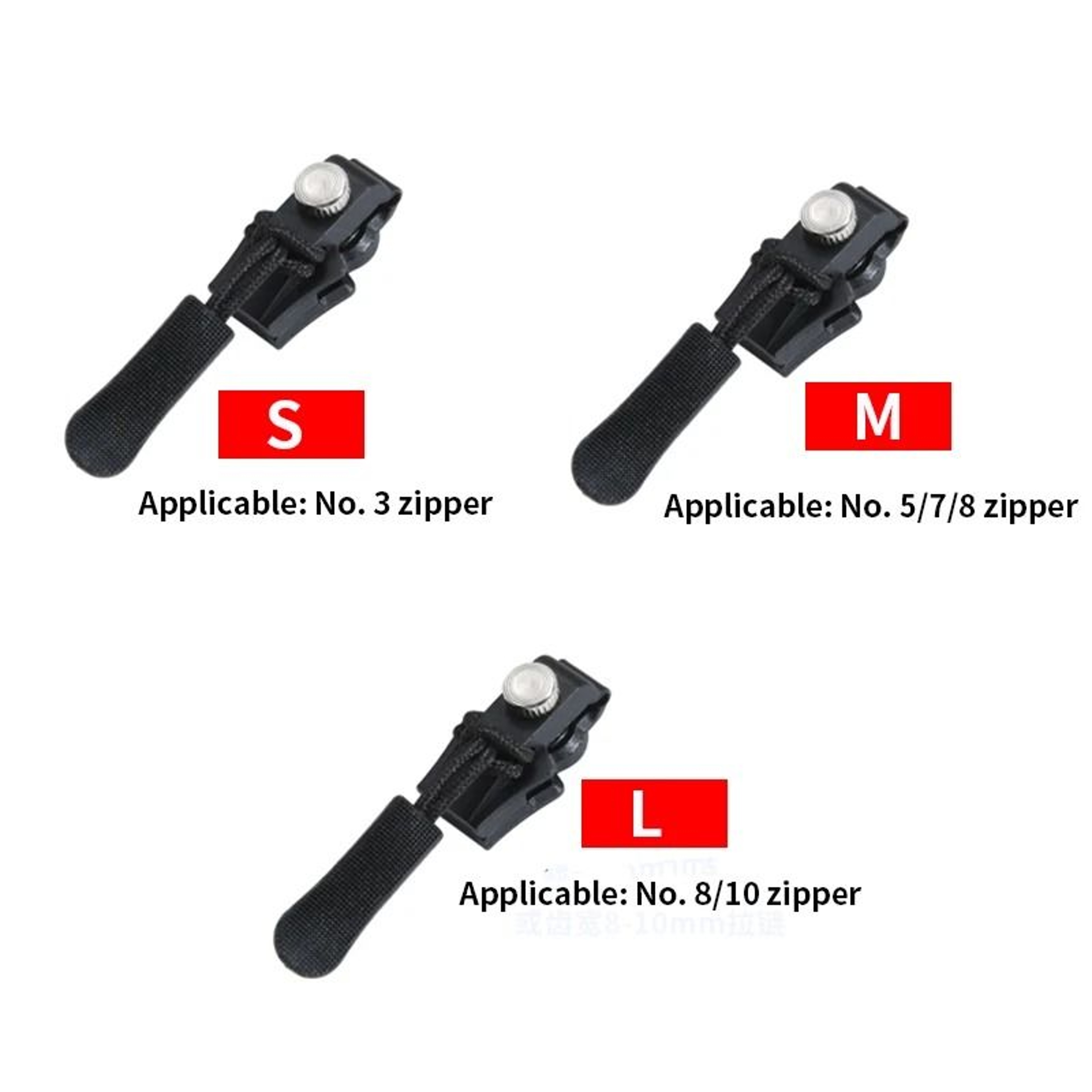 Universal Detachable Metal Zipper Slider Puller Repair Kit For Clothing And Luggage 2