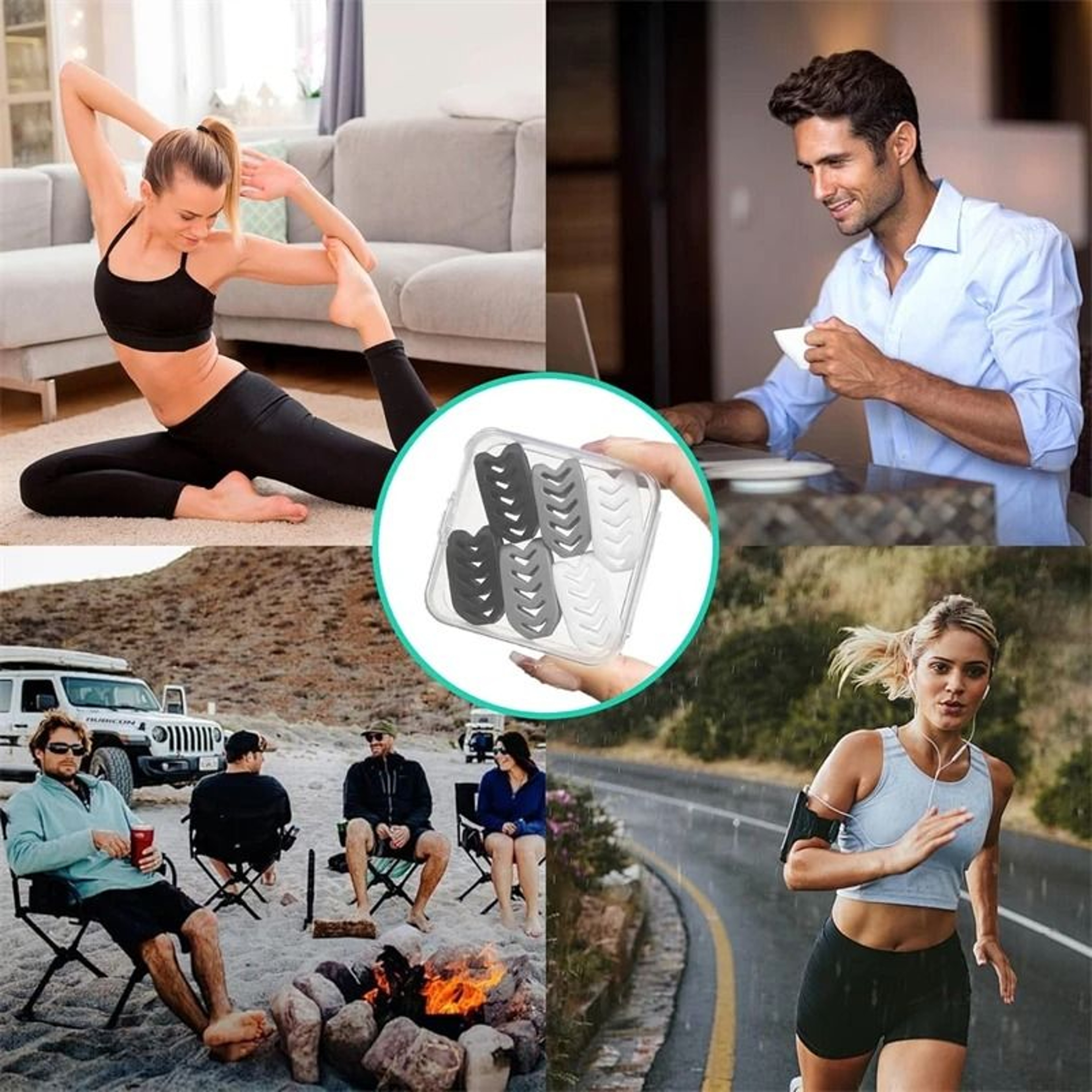 Silicone Jaw Trainer Set 6pcs With Box Face And Neck Muscle Trainer 5