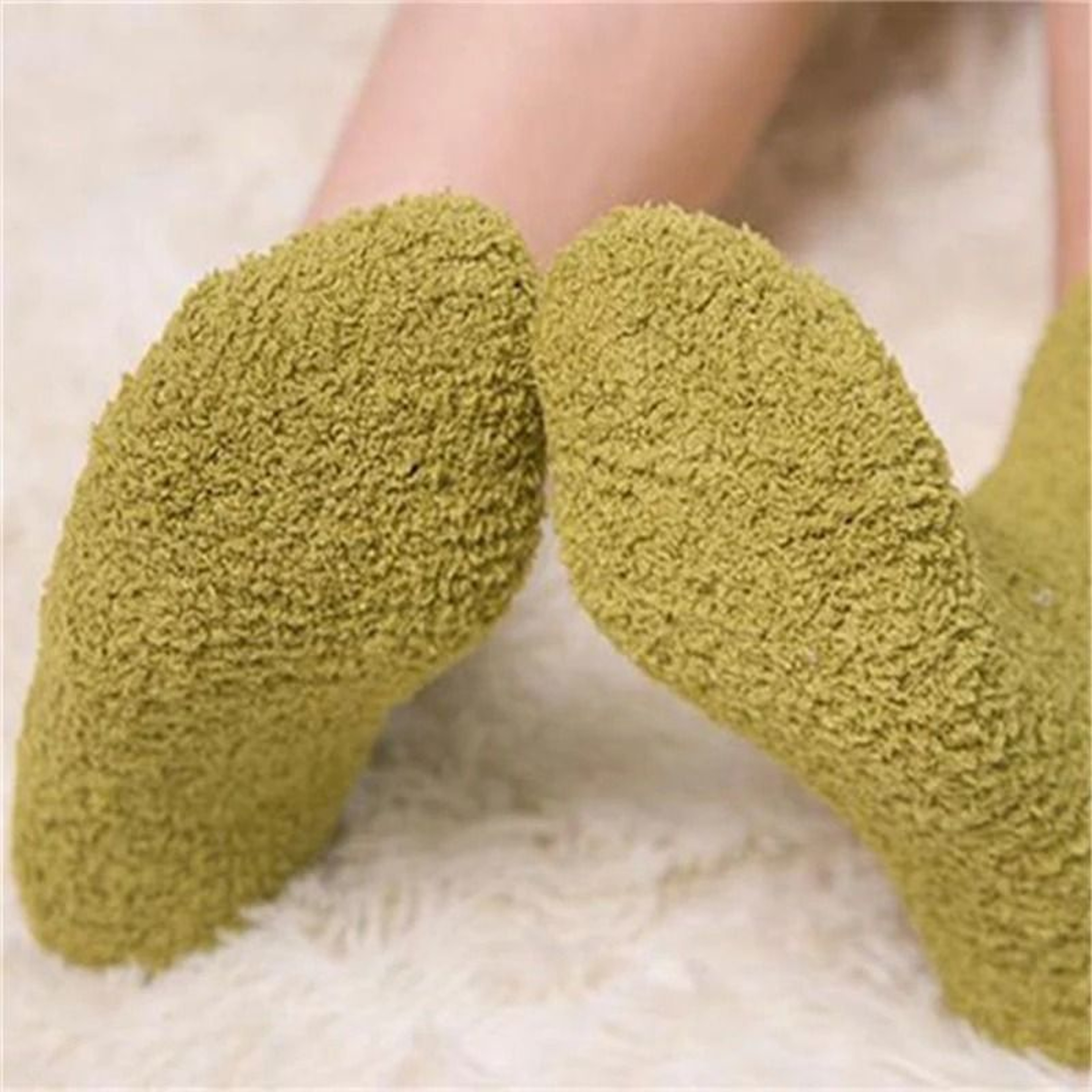 Women Fluffy Coral Fleece Bed Socks 4