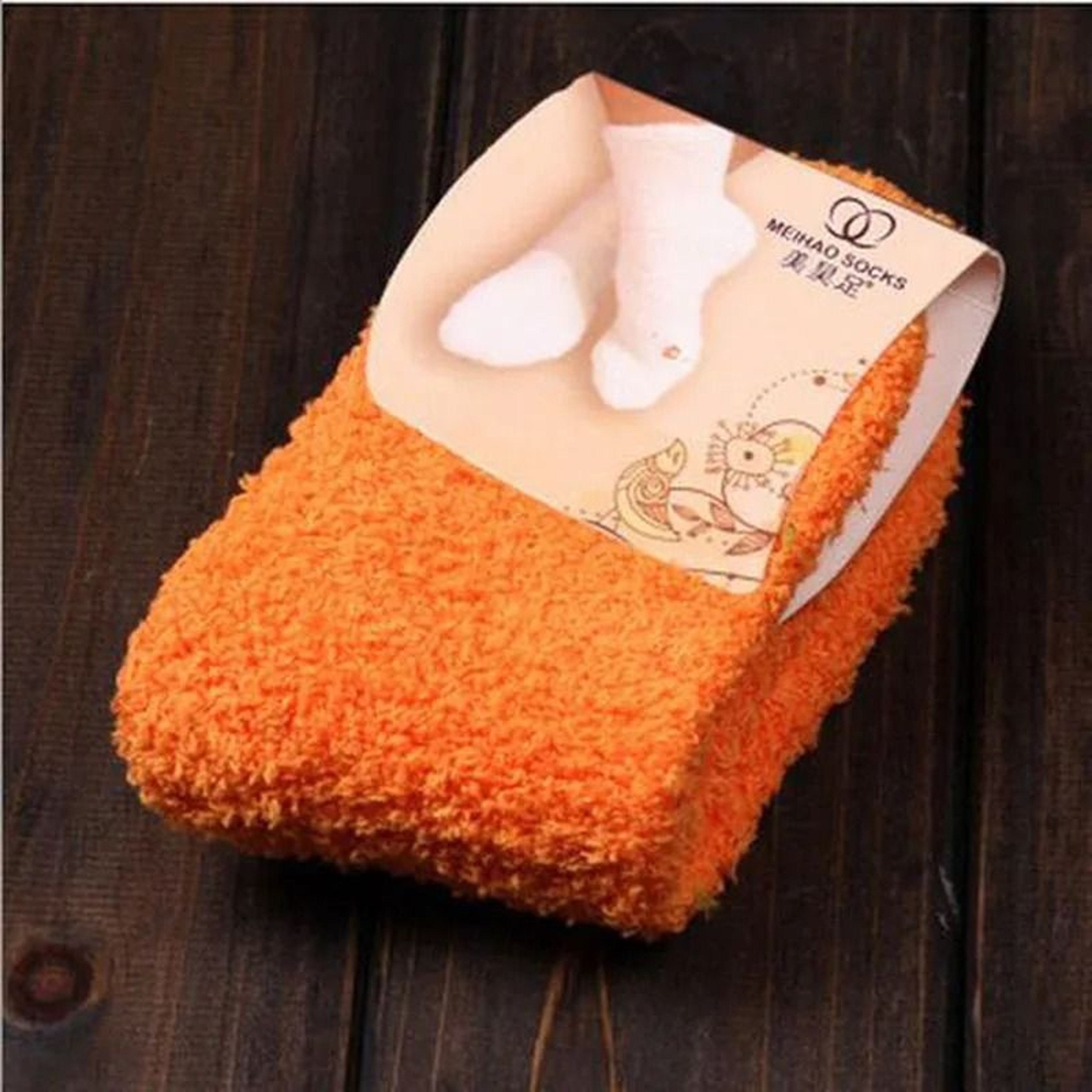Women Fluffy Coral Fleece Bed Socks 15