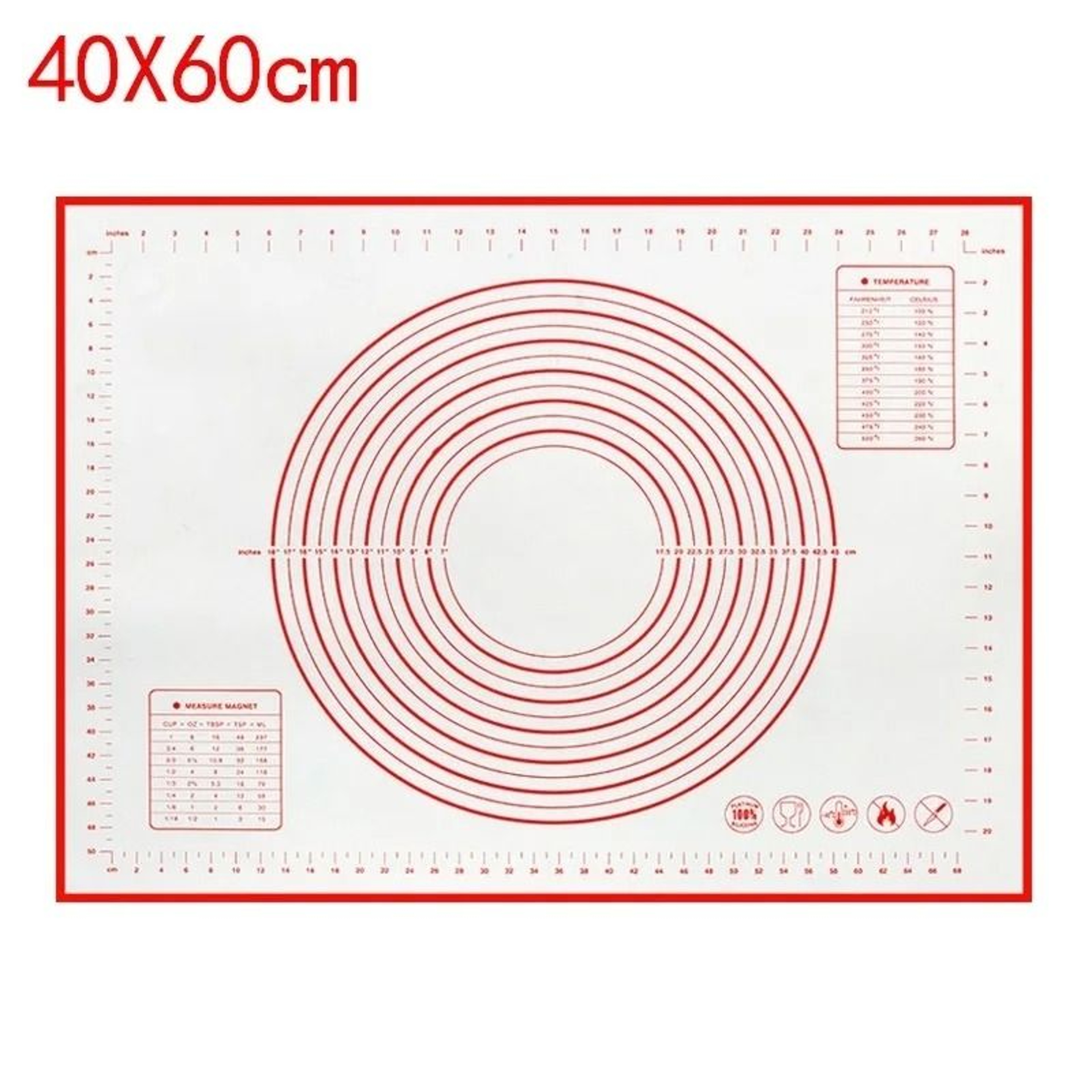 Silicone Baking Mat Kneading Pad Dough Mat For Pizza And Cake 9