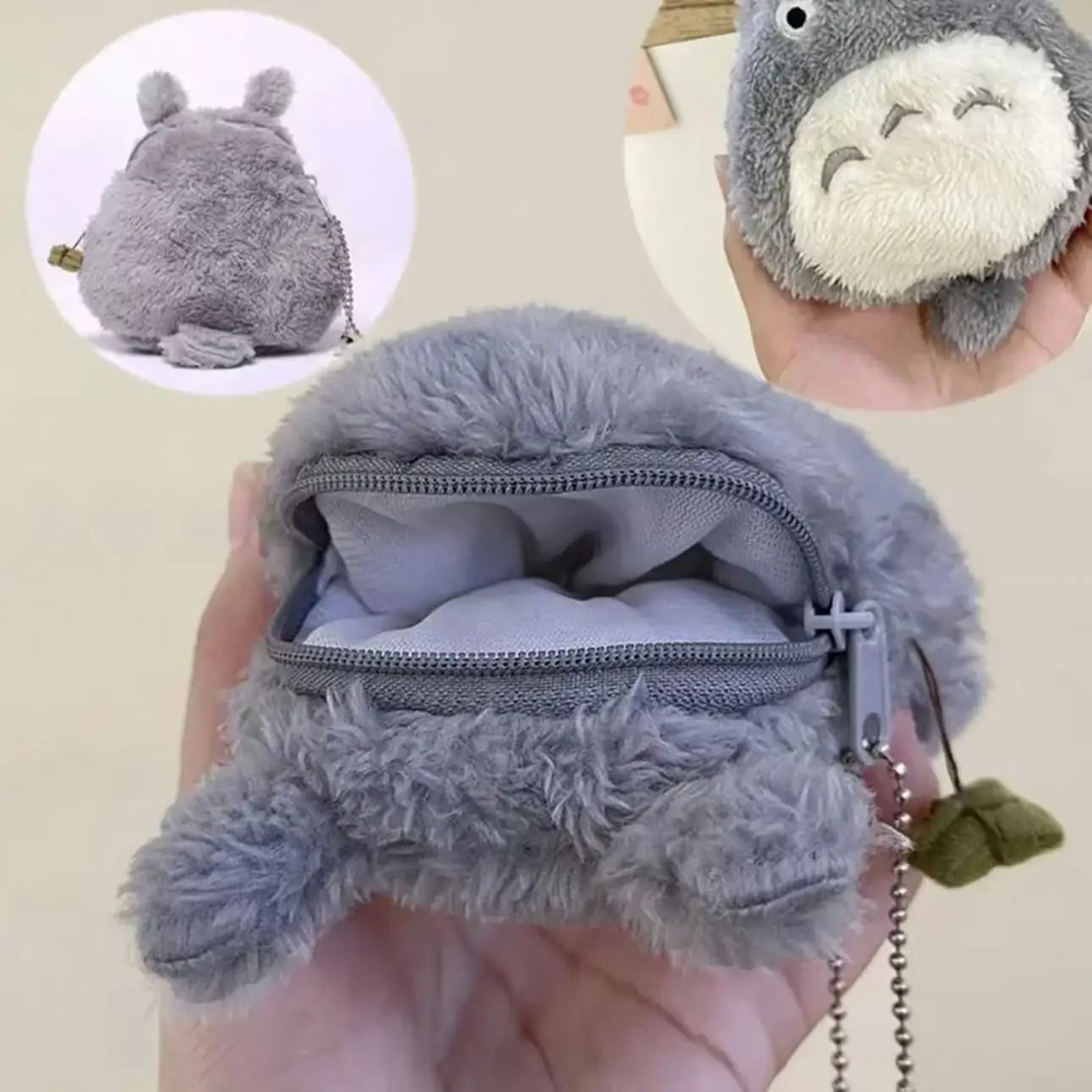 Cute Cat Plush Coin Purse Small Wallet For Girls Teens Women 0