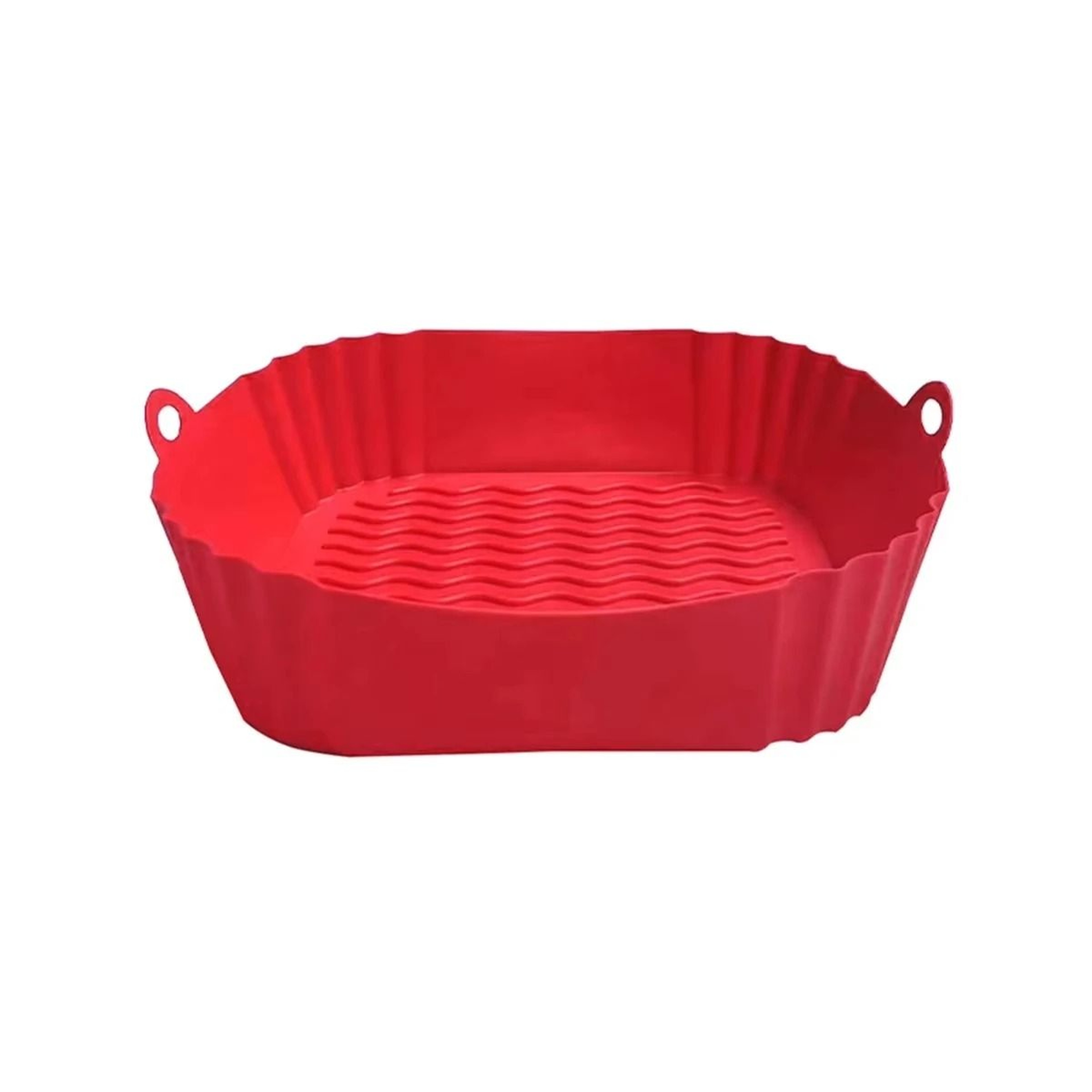 Silicone Square Air Fryer Pot Tray Reusable 19 Cm 6