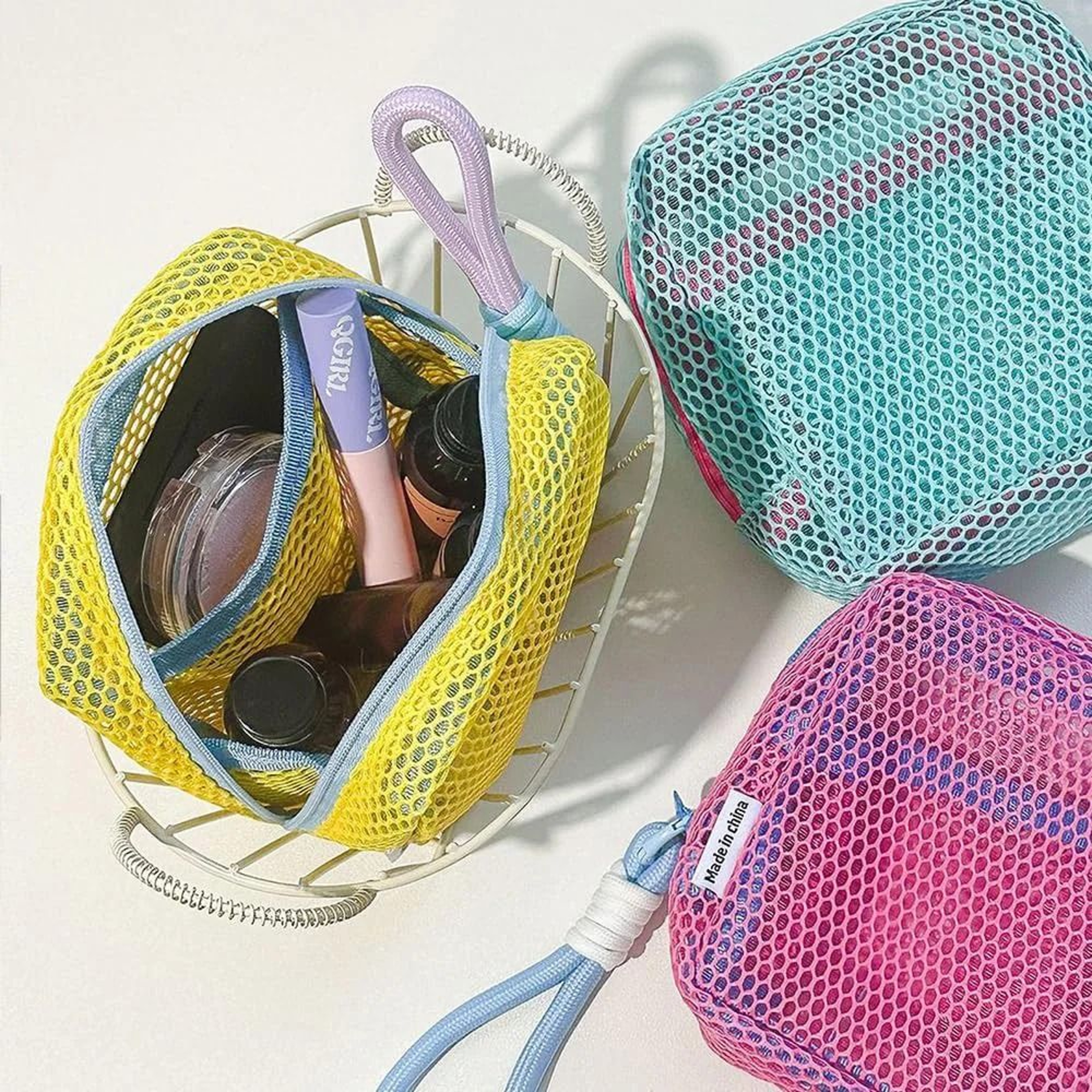 Square Mesh Cosmetic Storage Bag 12 Cm 1