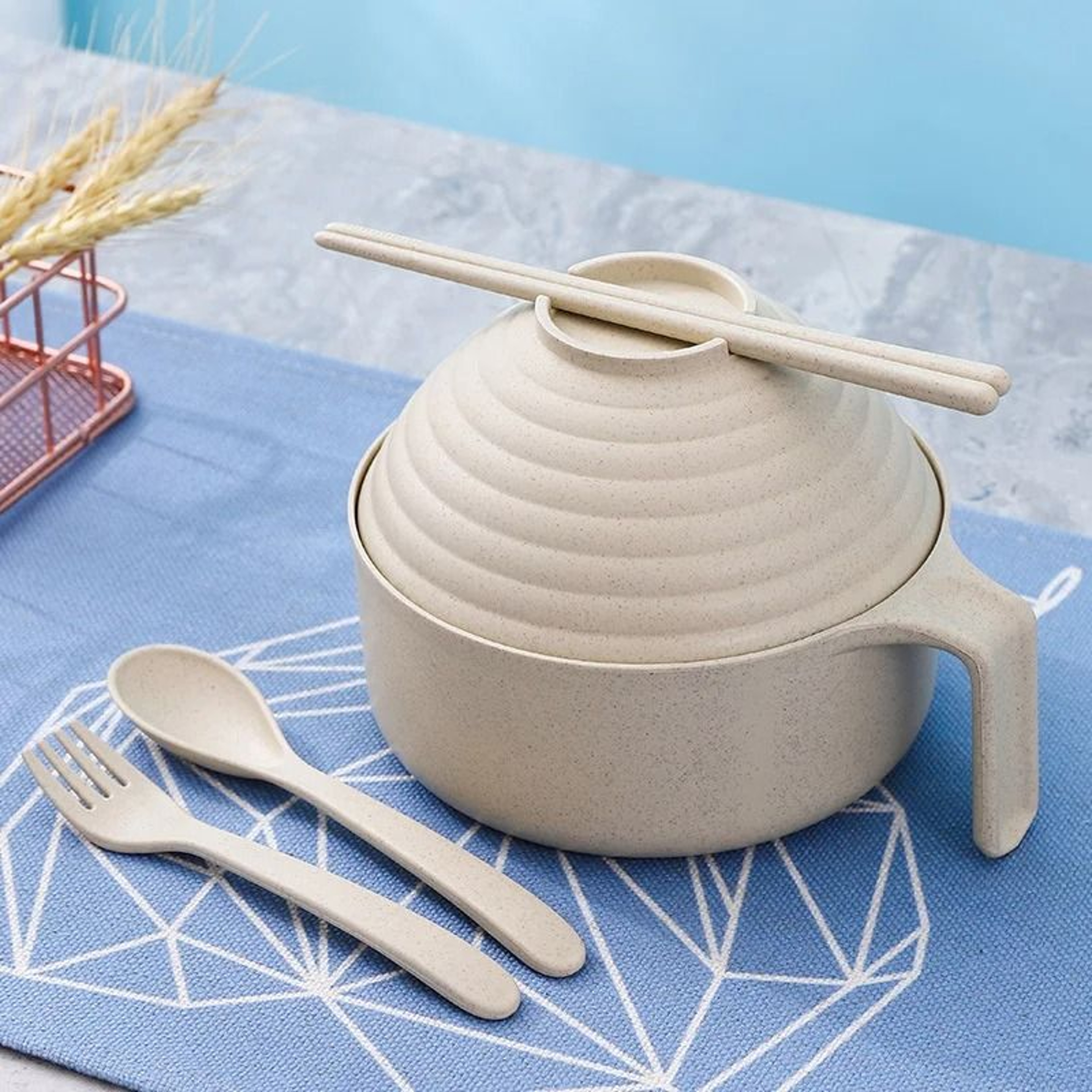 Ramen Bowl Set With Lid And Chopsticks 9