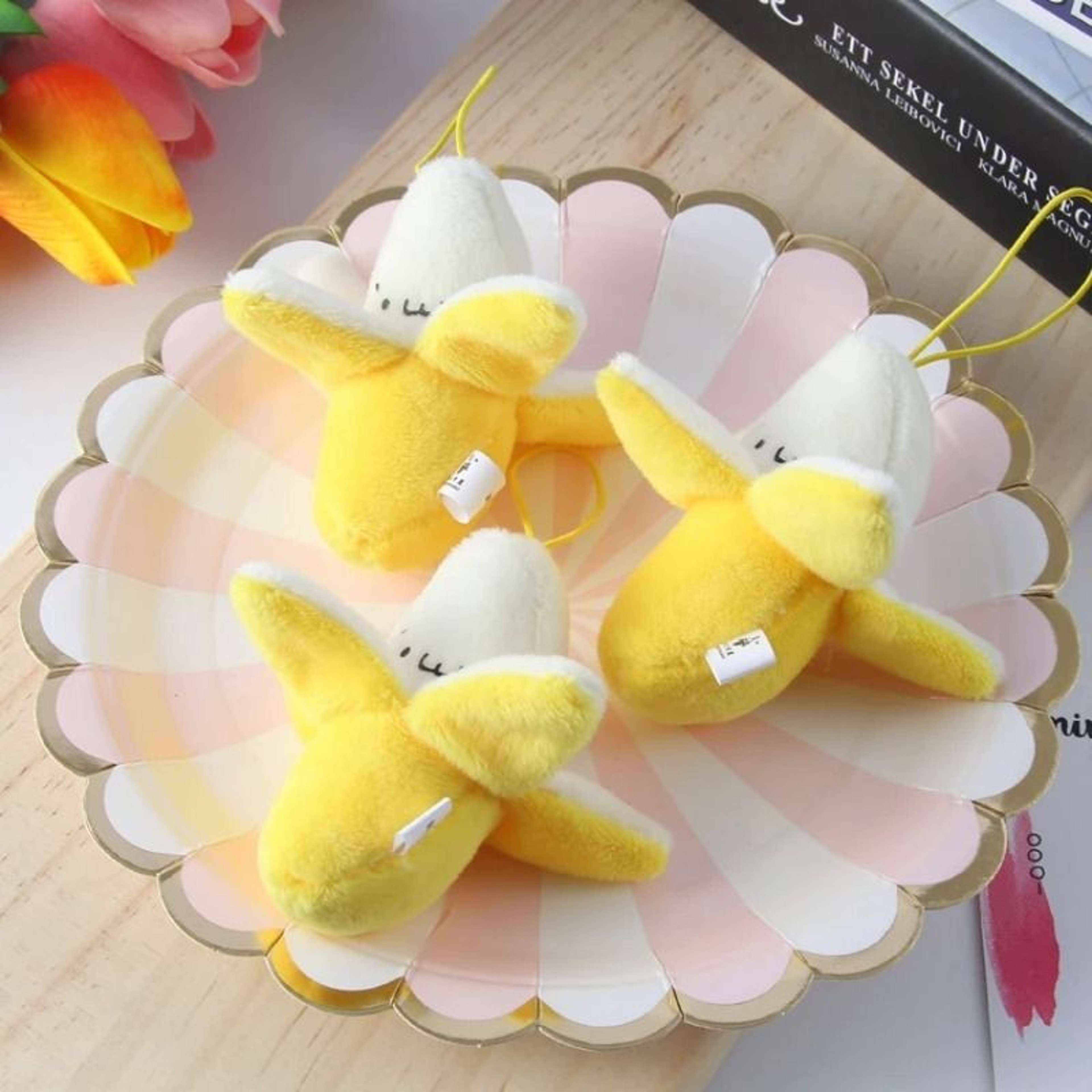 Plush Banana Keychain Bag Charm Gift 0