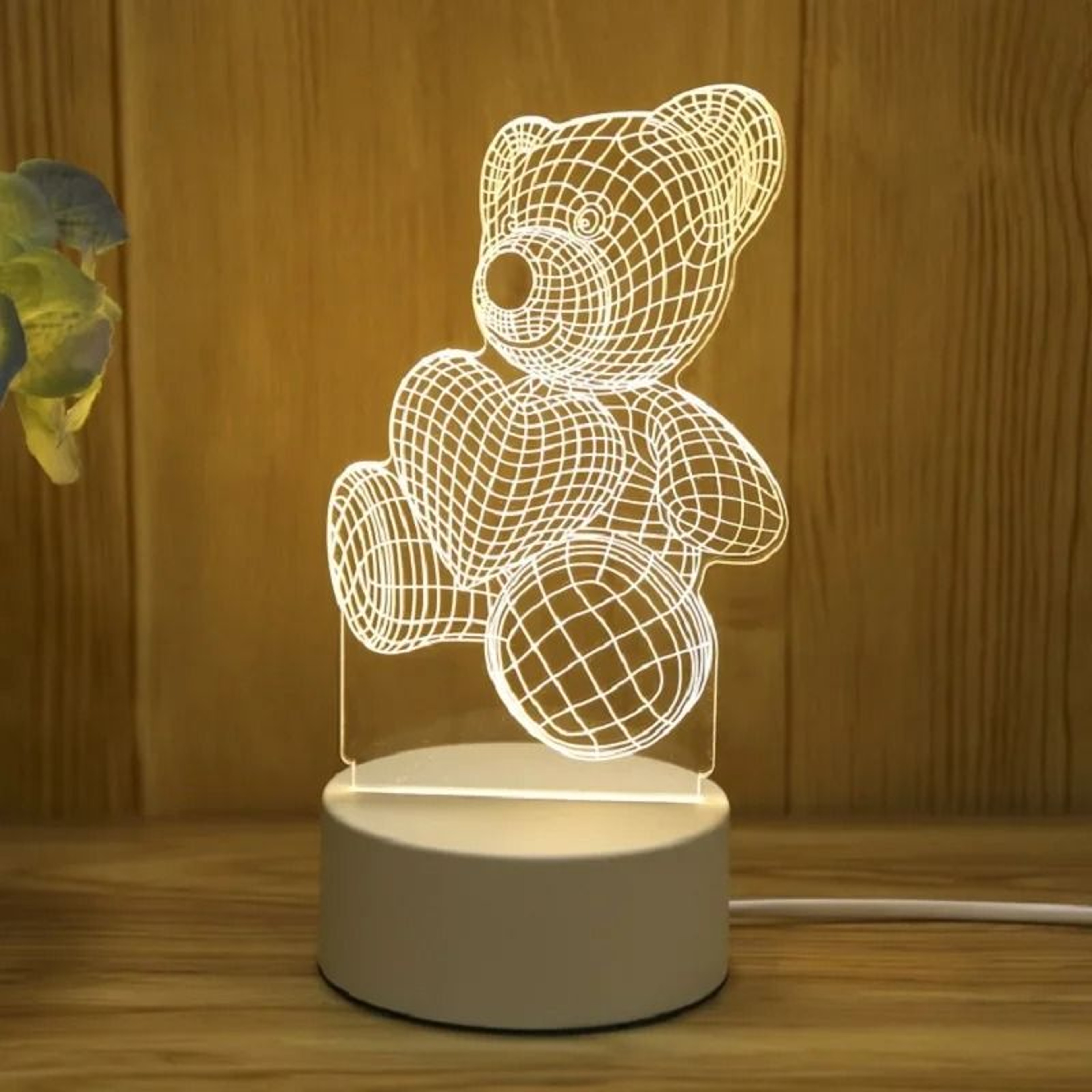 3D Bear Lamp Acrylic USB LED Night Light 0