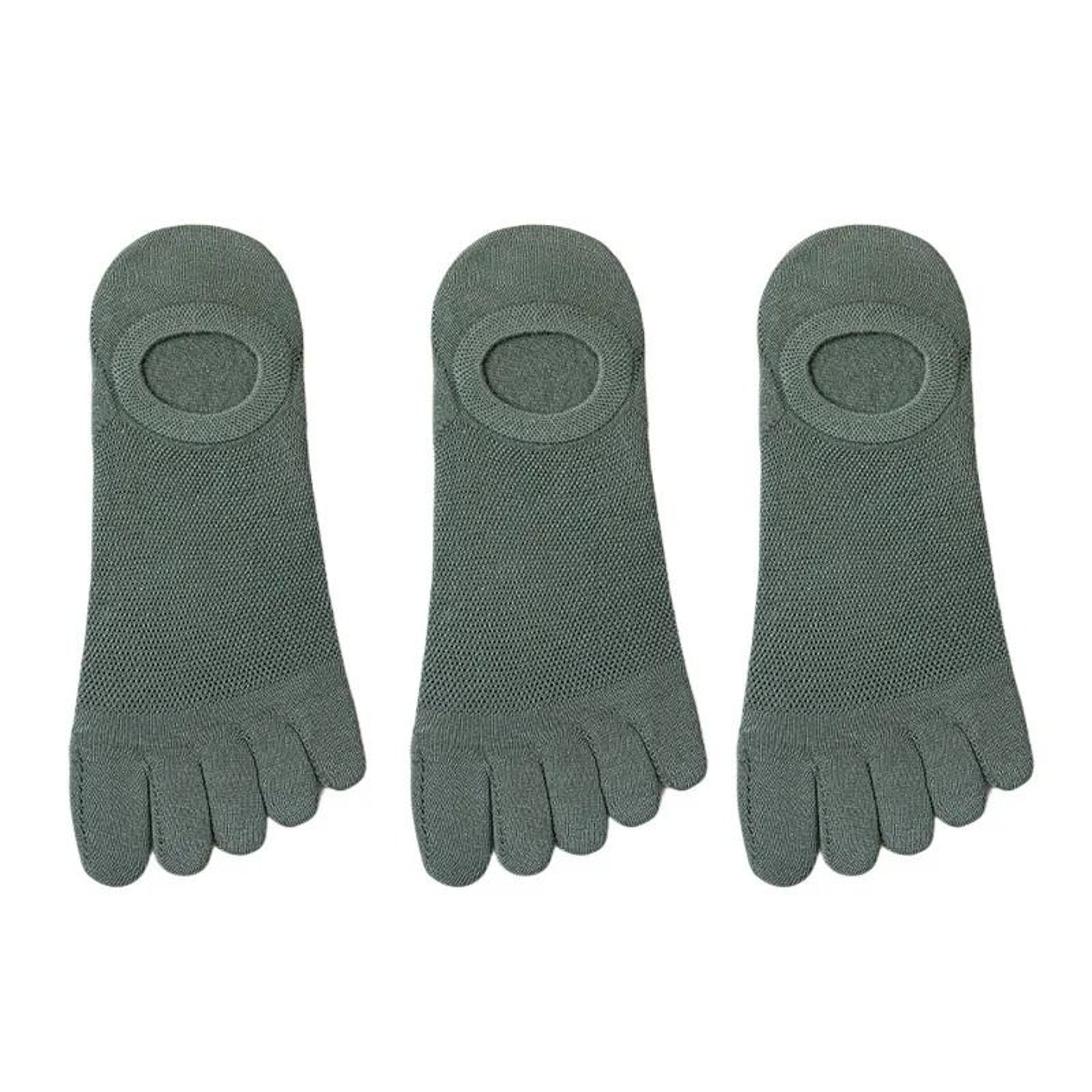 3 Pairs Mens Breathable Toe Socks Casual Finger Boat Socks 14