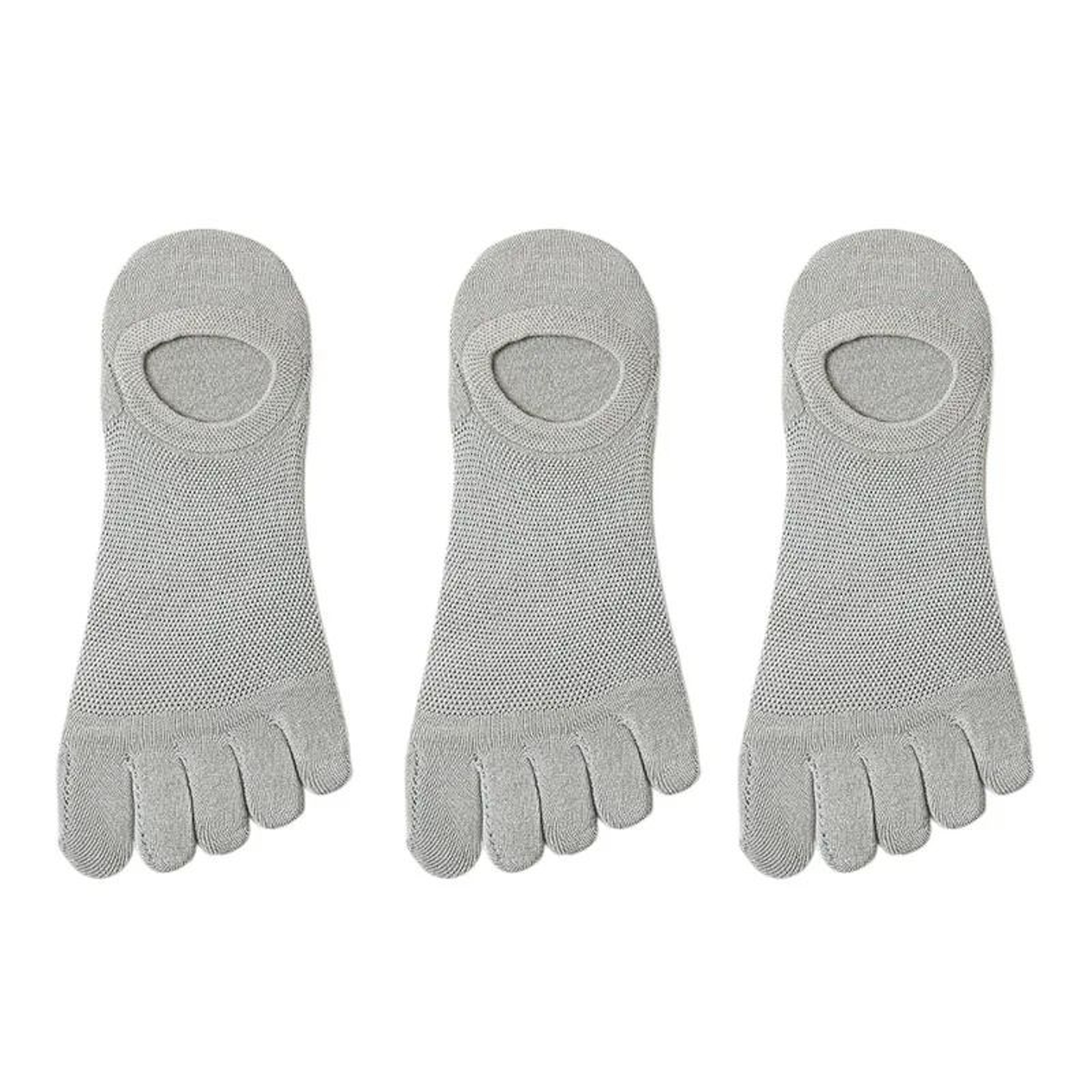 3 Pairs Mens Breathable Toe Socks Casual Finger Boat Socks 7