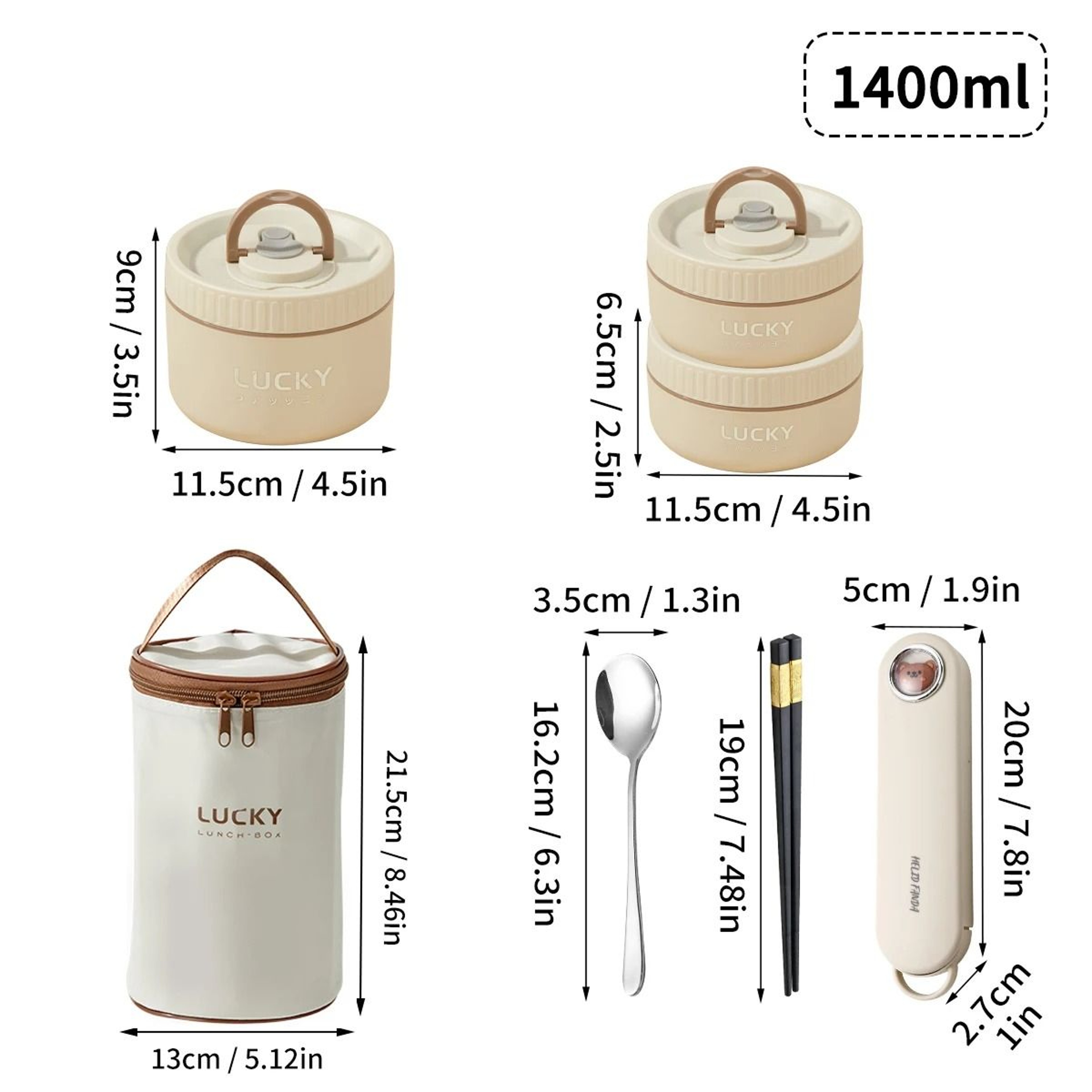 WORTHBUY Portable Thermal Lunch Box For Kids Stainless Steel Bento Box 15