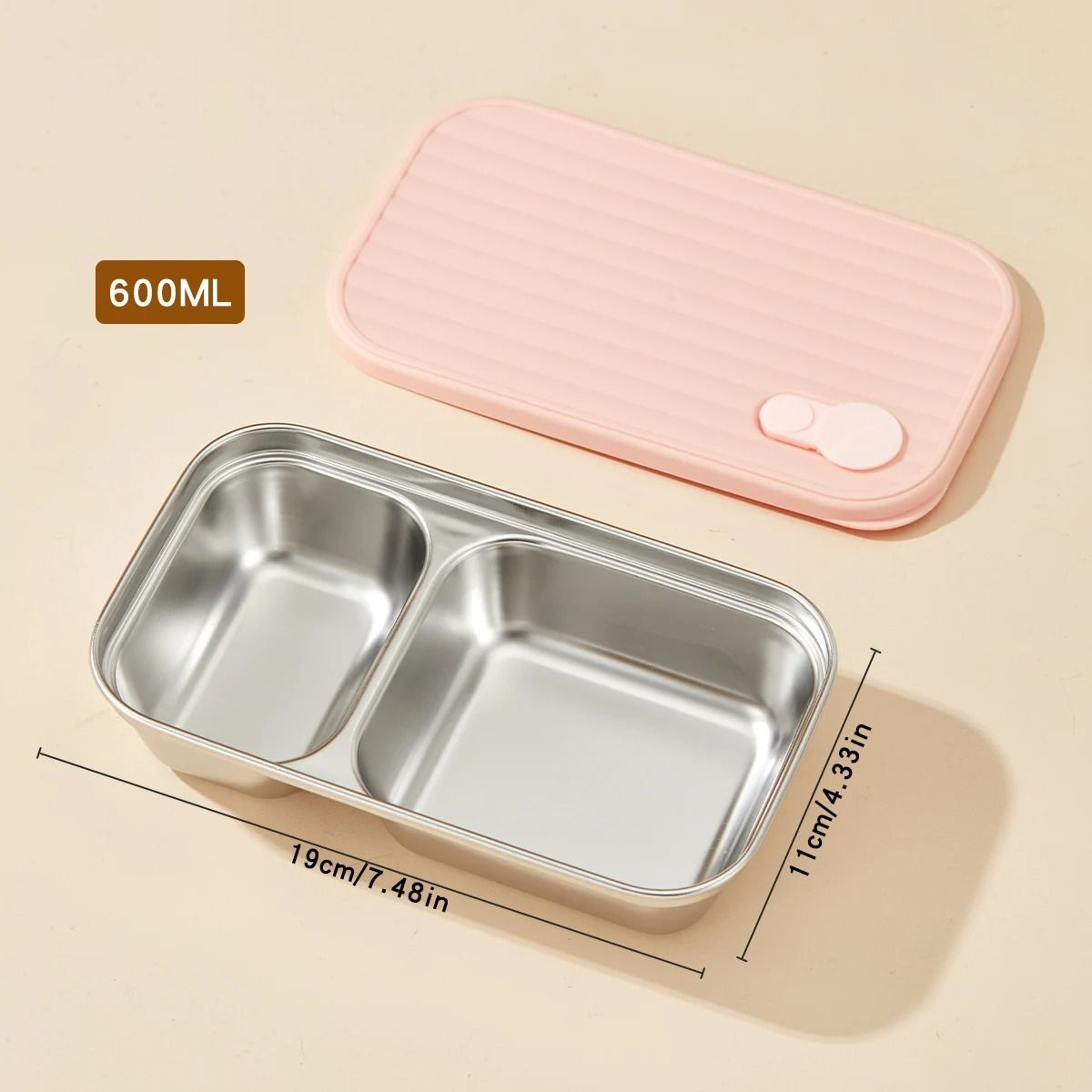 WORTHBUY 304 Stainless Steel Lunch Box With Lid Portable Food Container 23