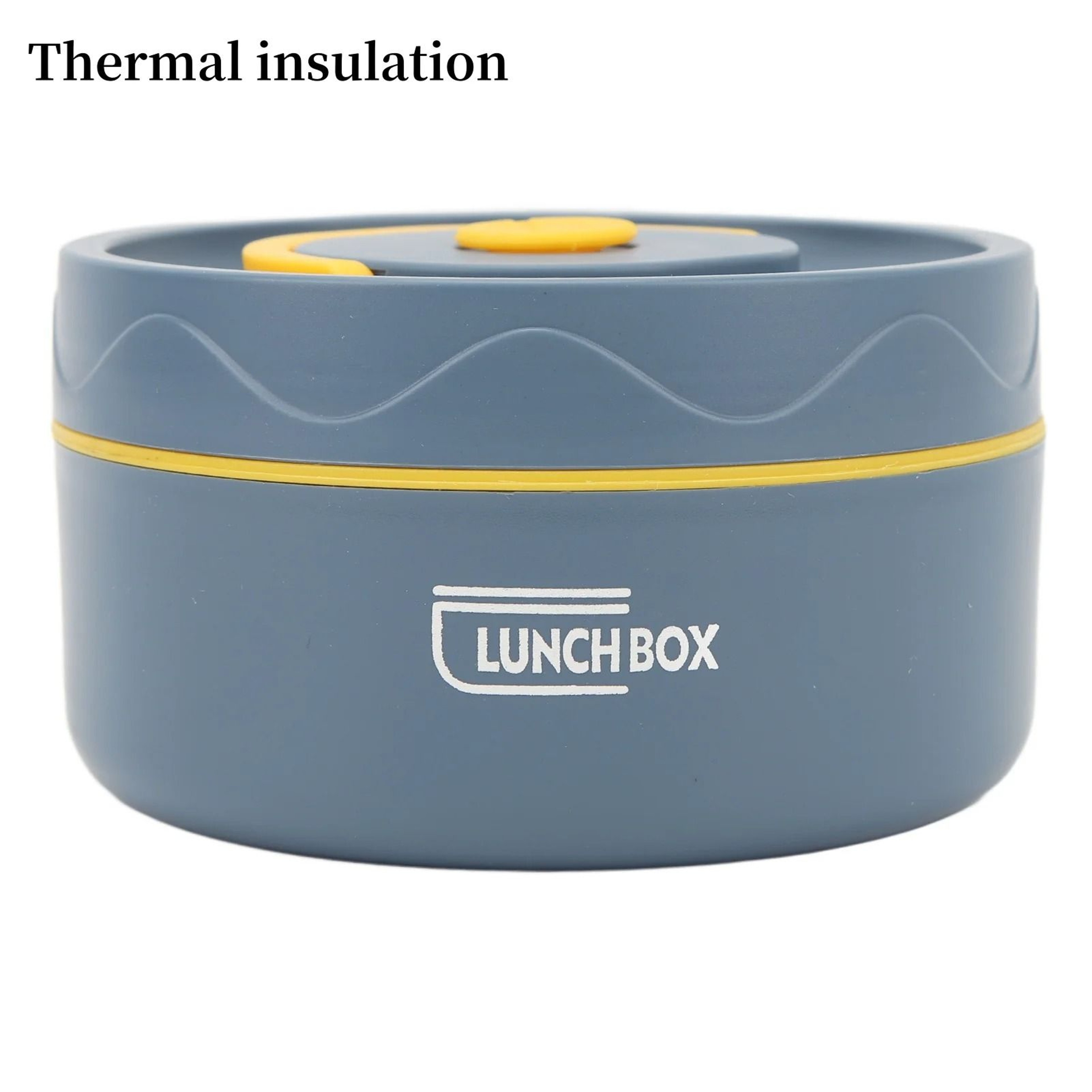 Stainless Steel Thermal Lunch Box Double Layer Round Portable Food Container For Work And School 11