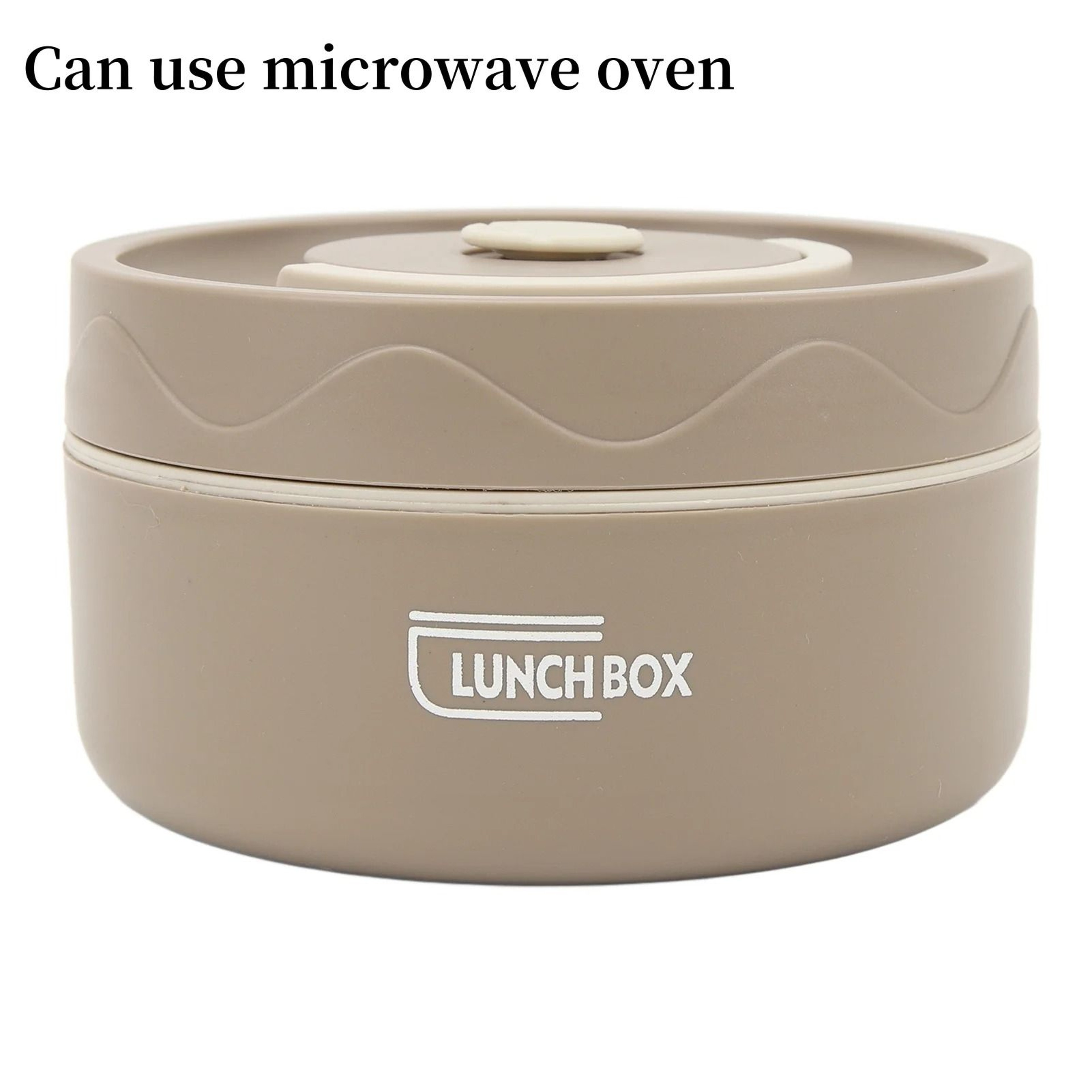 Stainless Steel Thermal Lunch Box Double Layer Round Portable Food Container For Work And School 8