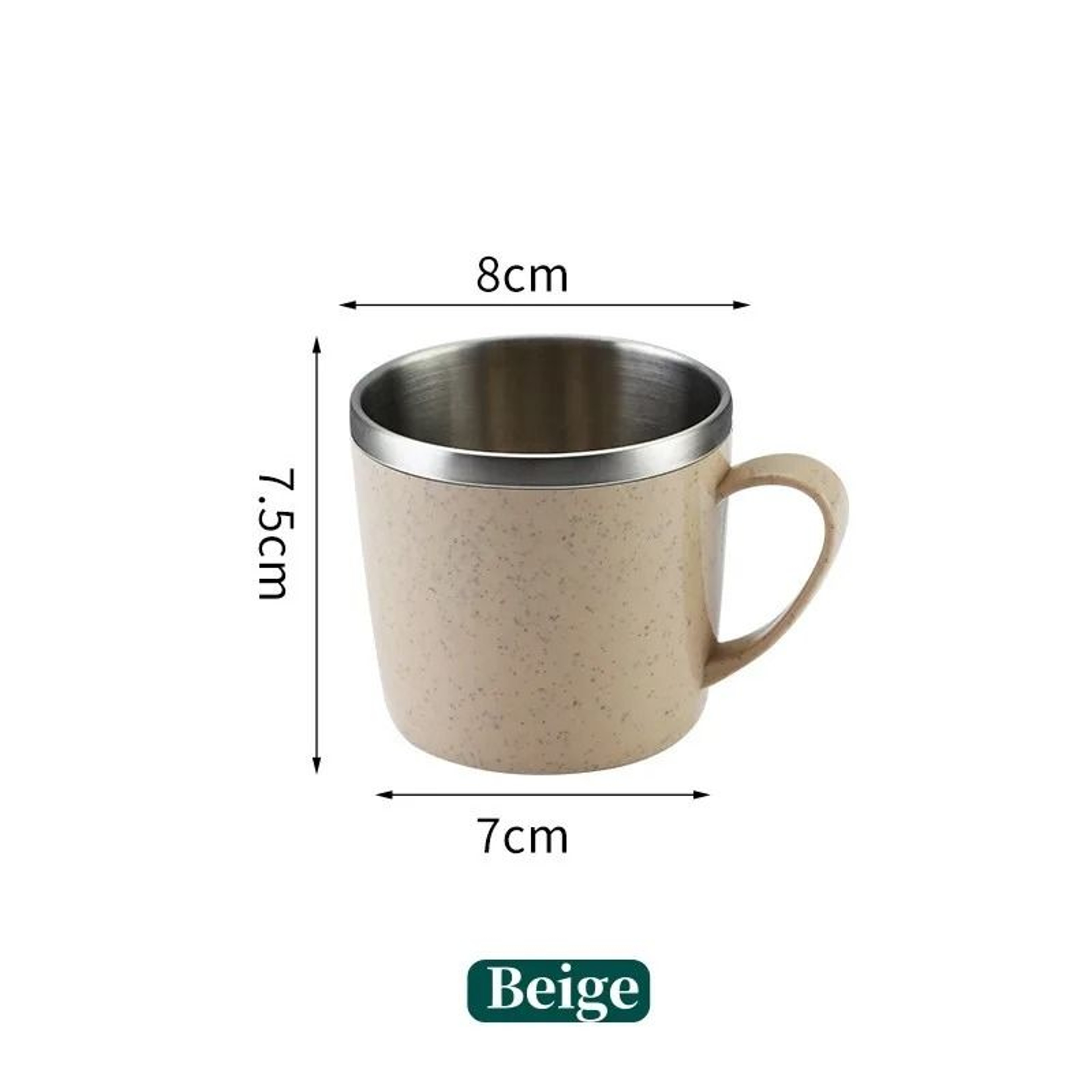 Double Layer Stainless Steel Coffee Mug With Plastic Handle For Home And Office 7