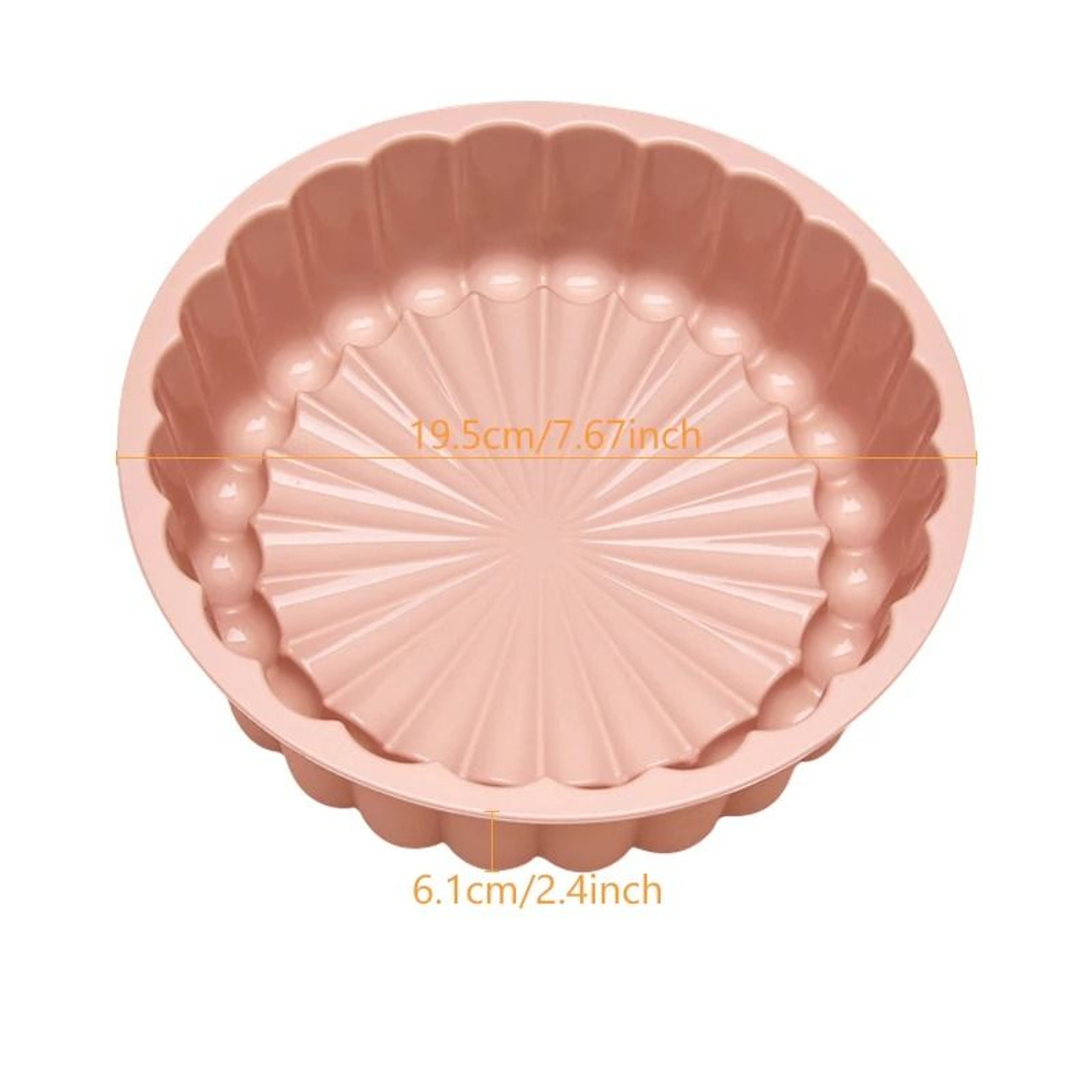 Silicone Round Cake Mold 8 Inch Non Stick For Baking Brownie And Shortcake 8
