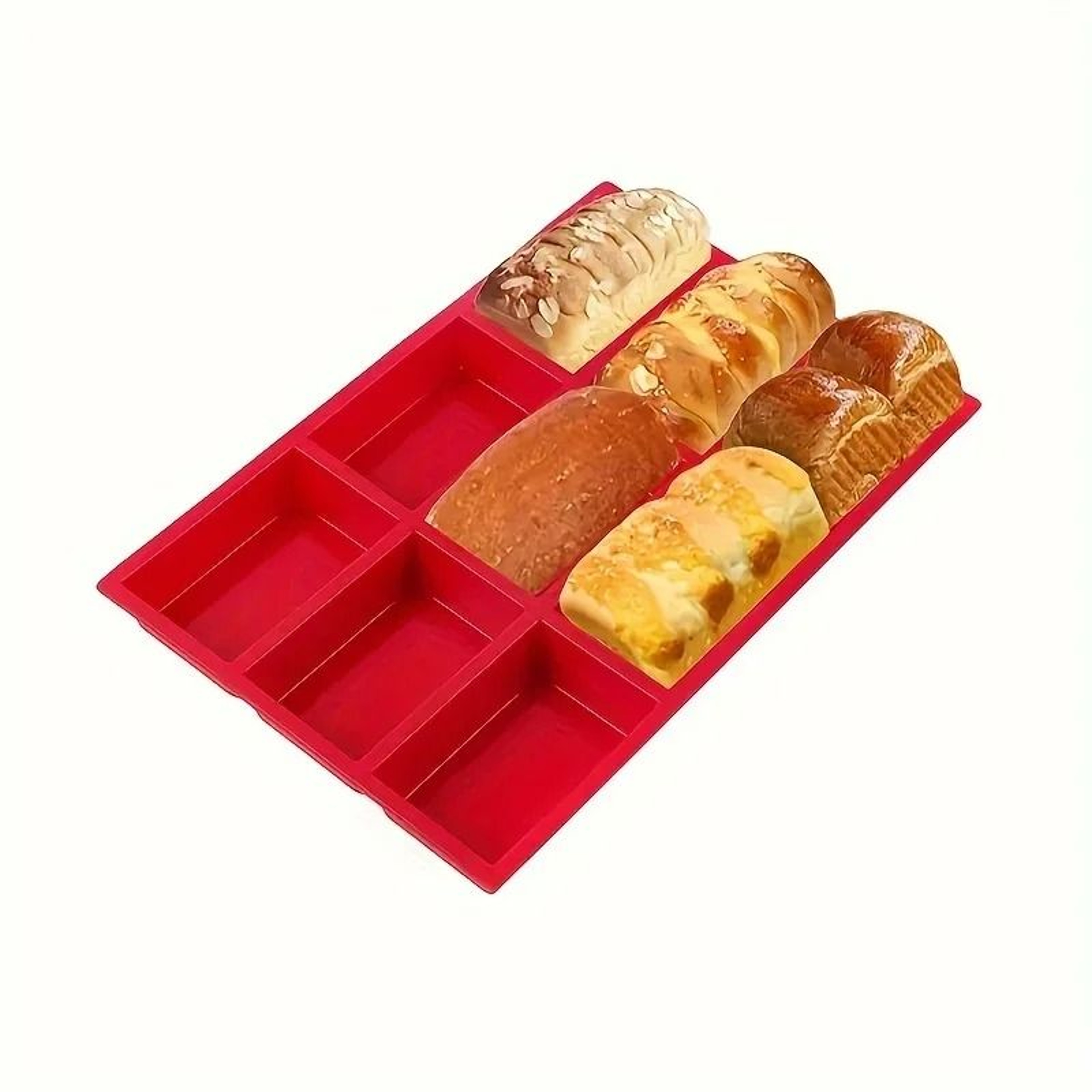 Silicone 9 Cavity Mini Loaf Pan For Baking Cakes Bread Brownies And More 2