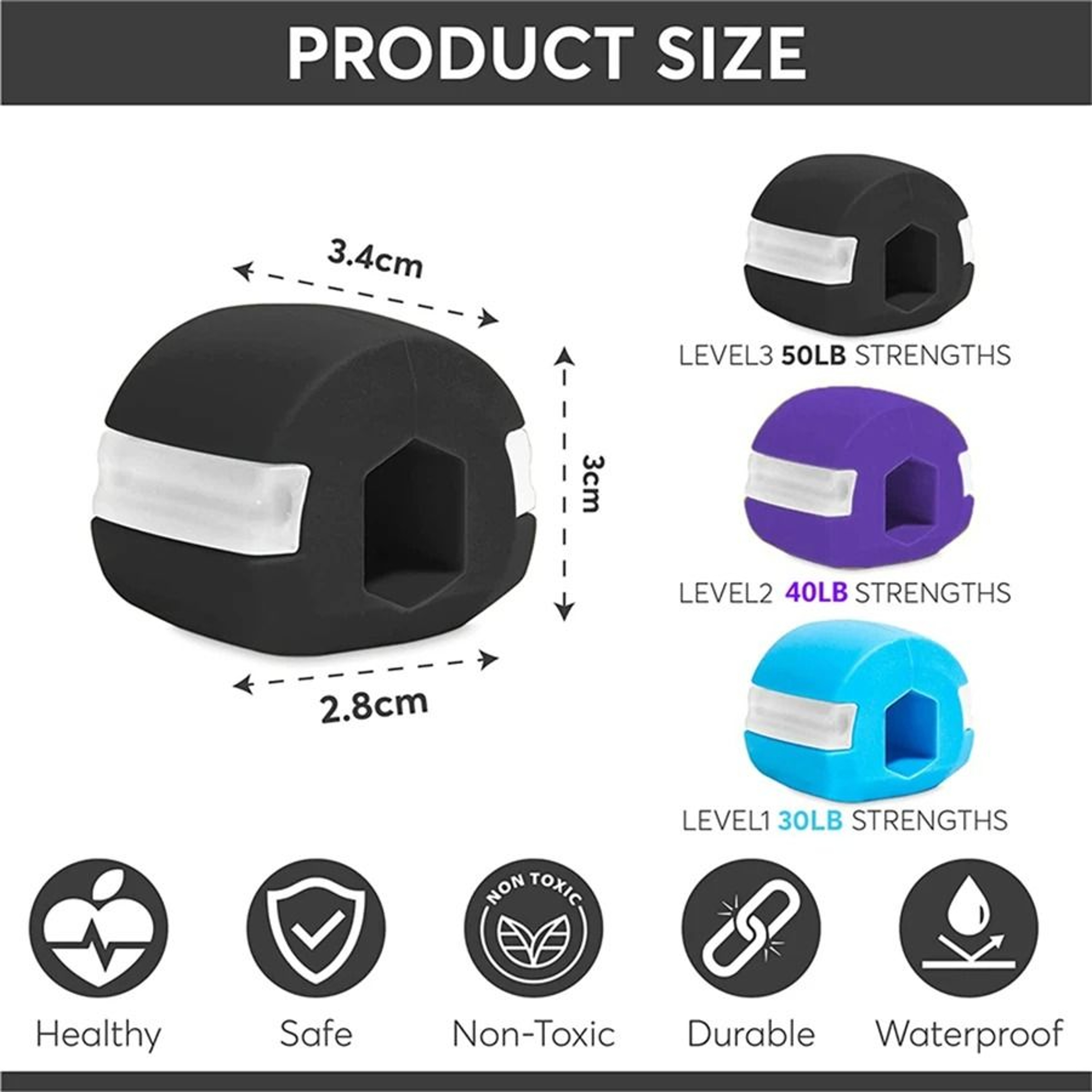 Silica Gel Face Fitness Ball Jaw Exerciser 1