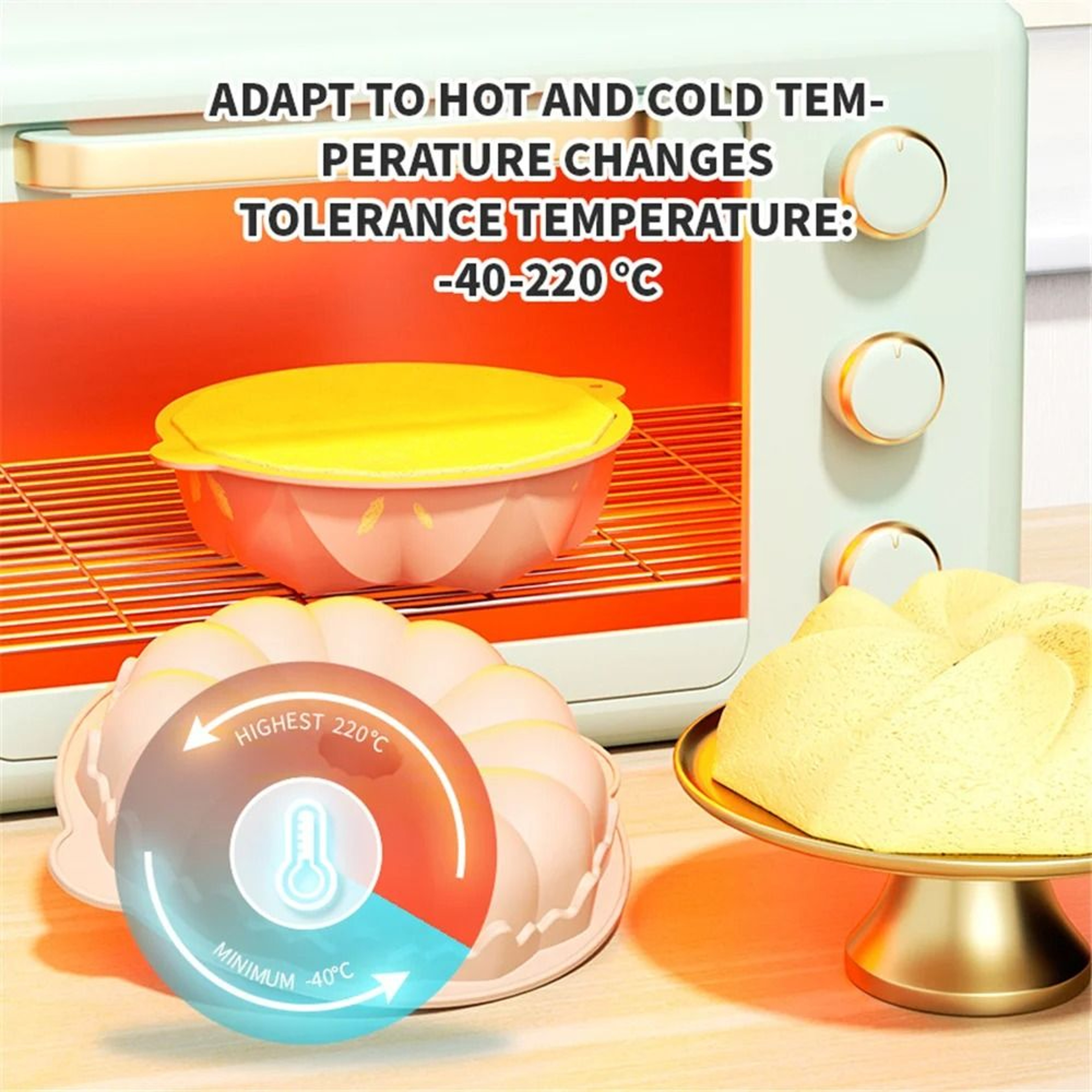 Silicone NonStick Cake Pan For Baking Cakes Brownies And Puddings 4