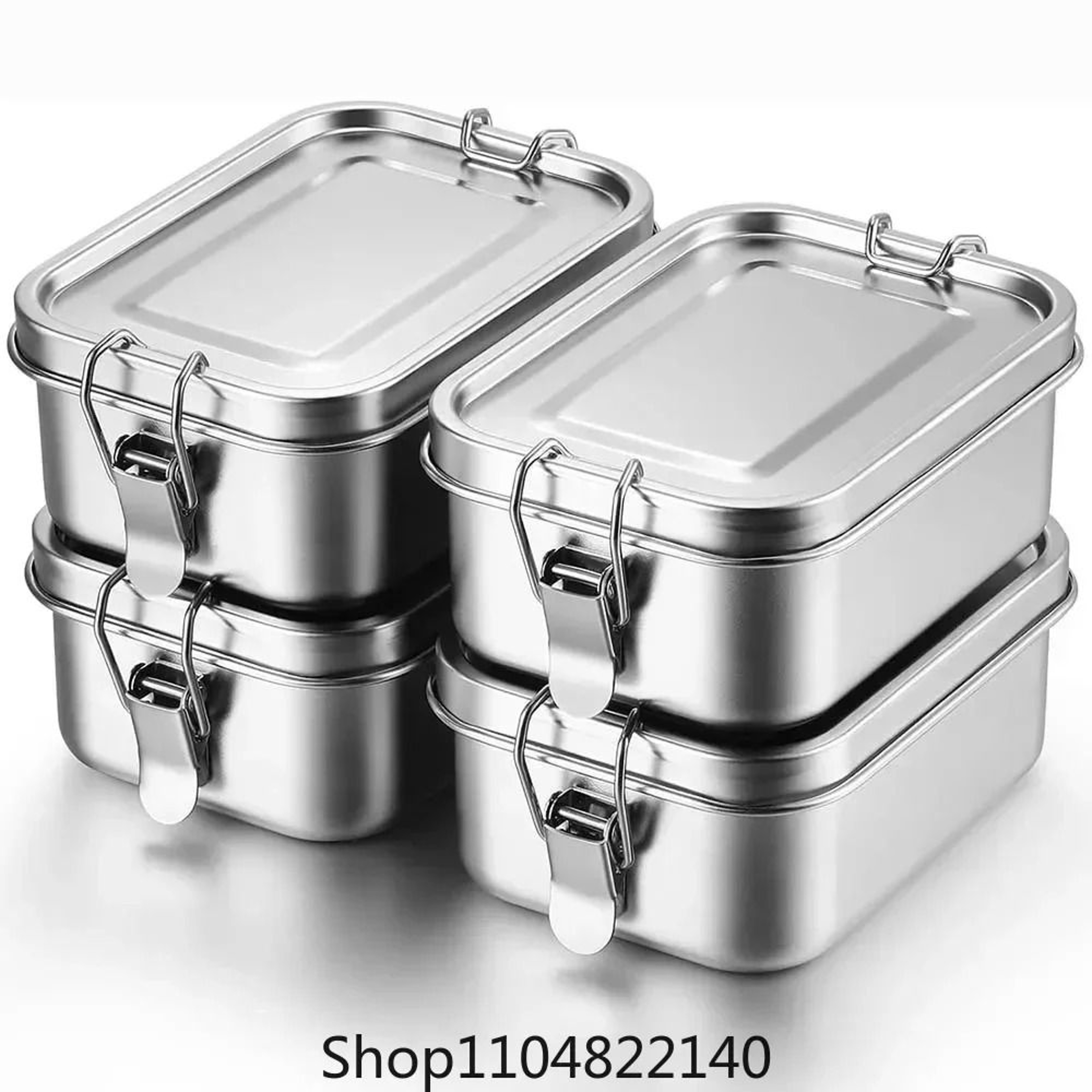 Stainless Steel LockClip Bento Lunch Box Meal Prep Container 1