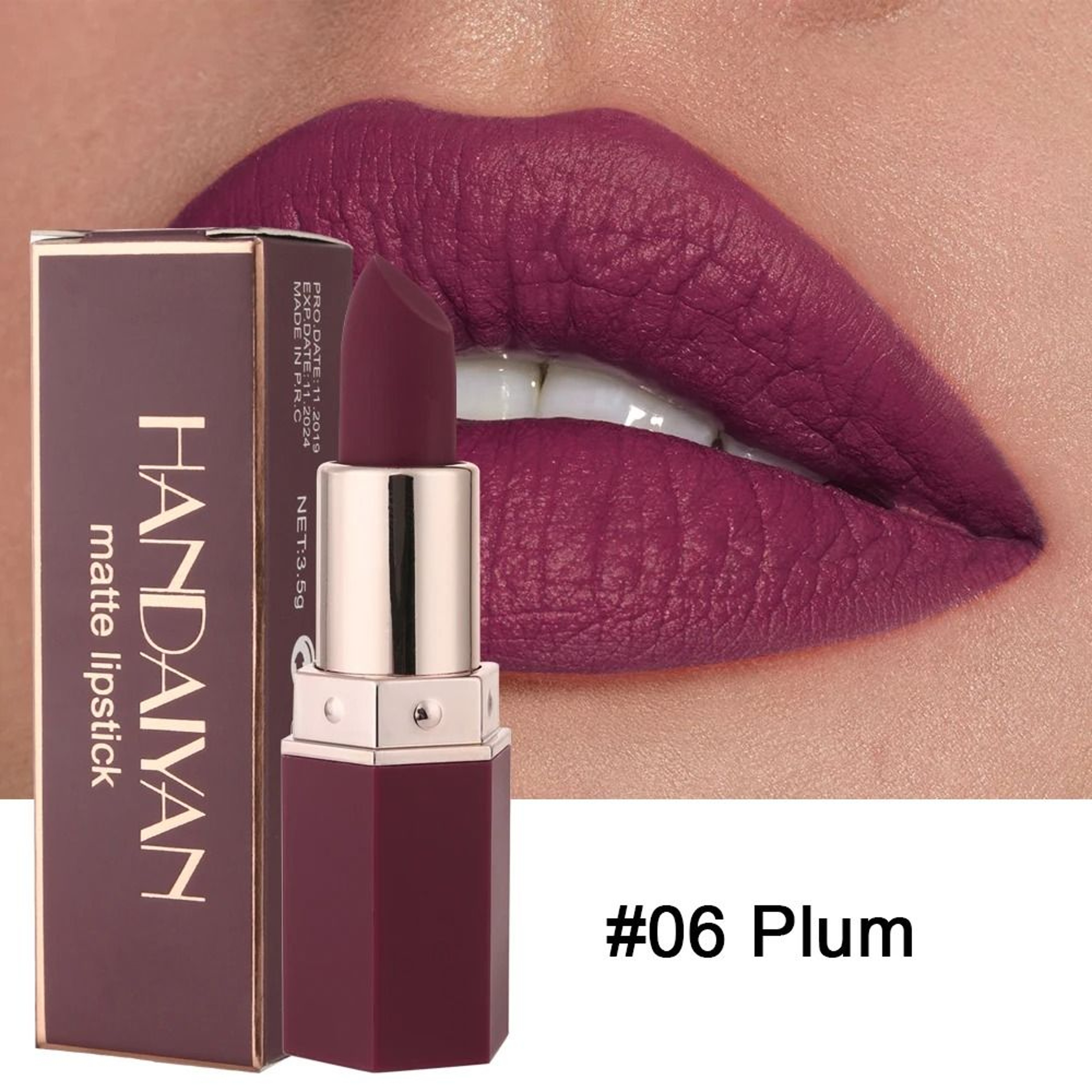 6Color Long Lasting Matte Lipstick Set Waterproof Velvety Finish 8