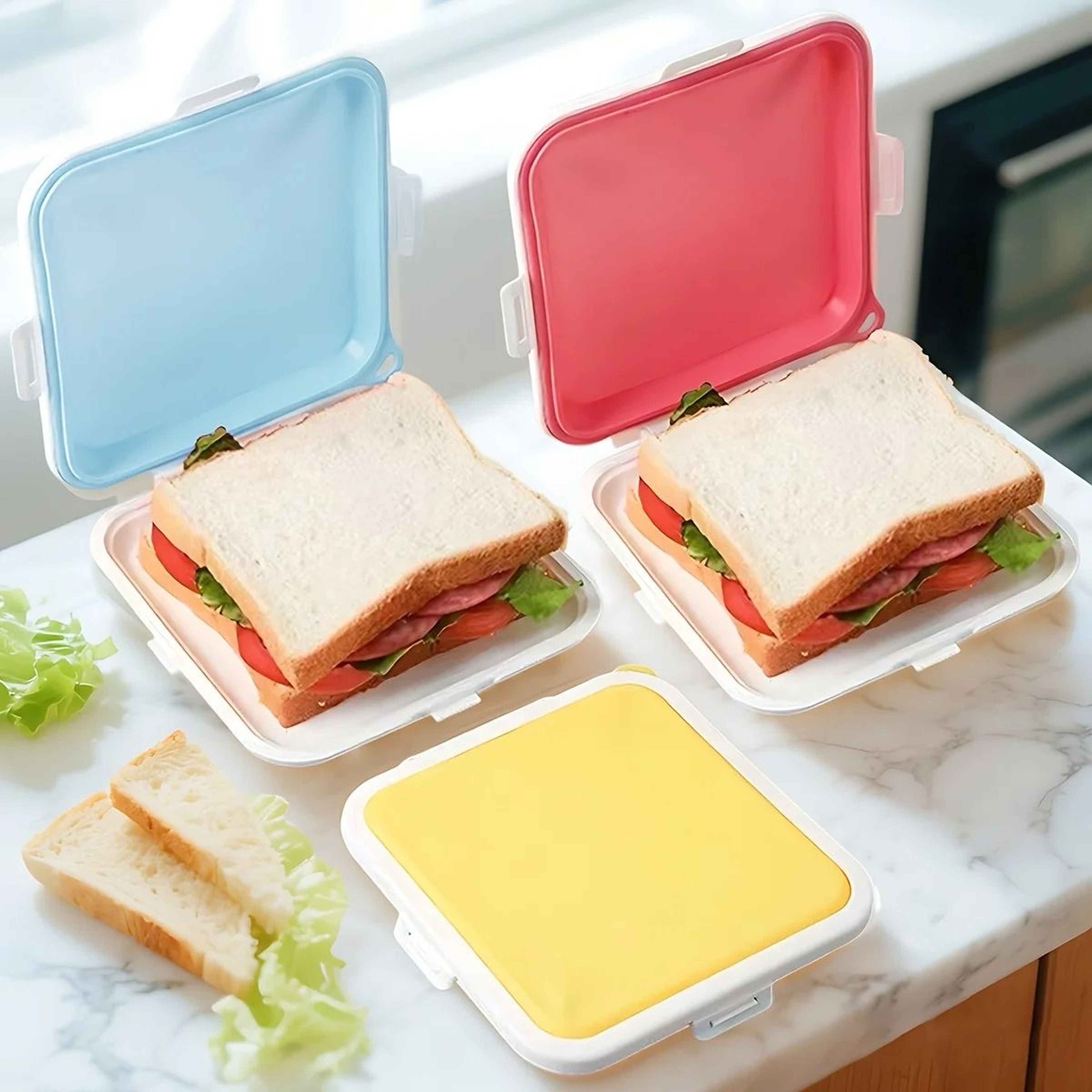Silicone Sandwich Storage Box For Lunch And Travel 0