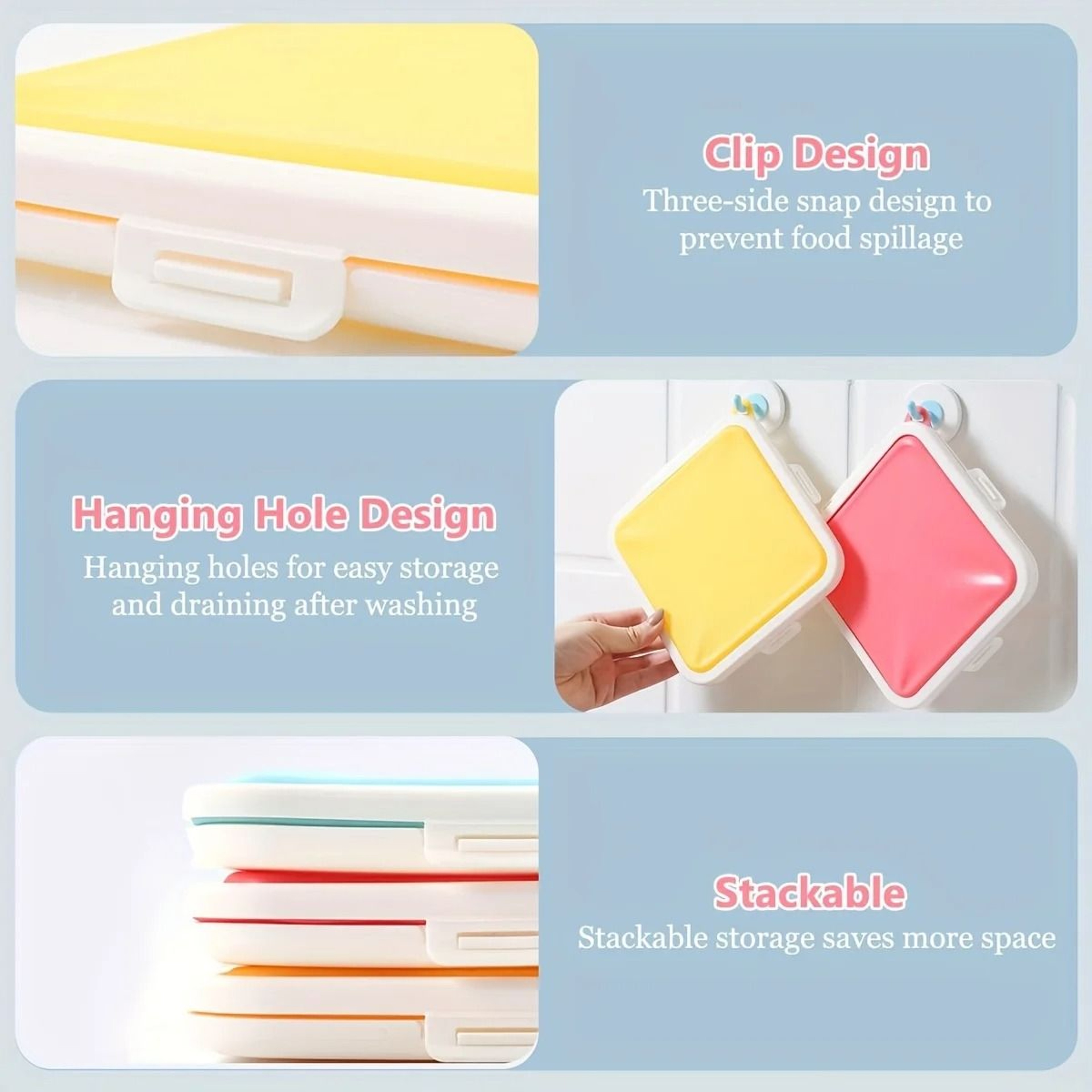 Silicone Sandwich Storage Box For Lunch And Travel 4