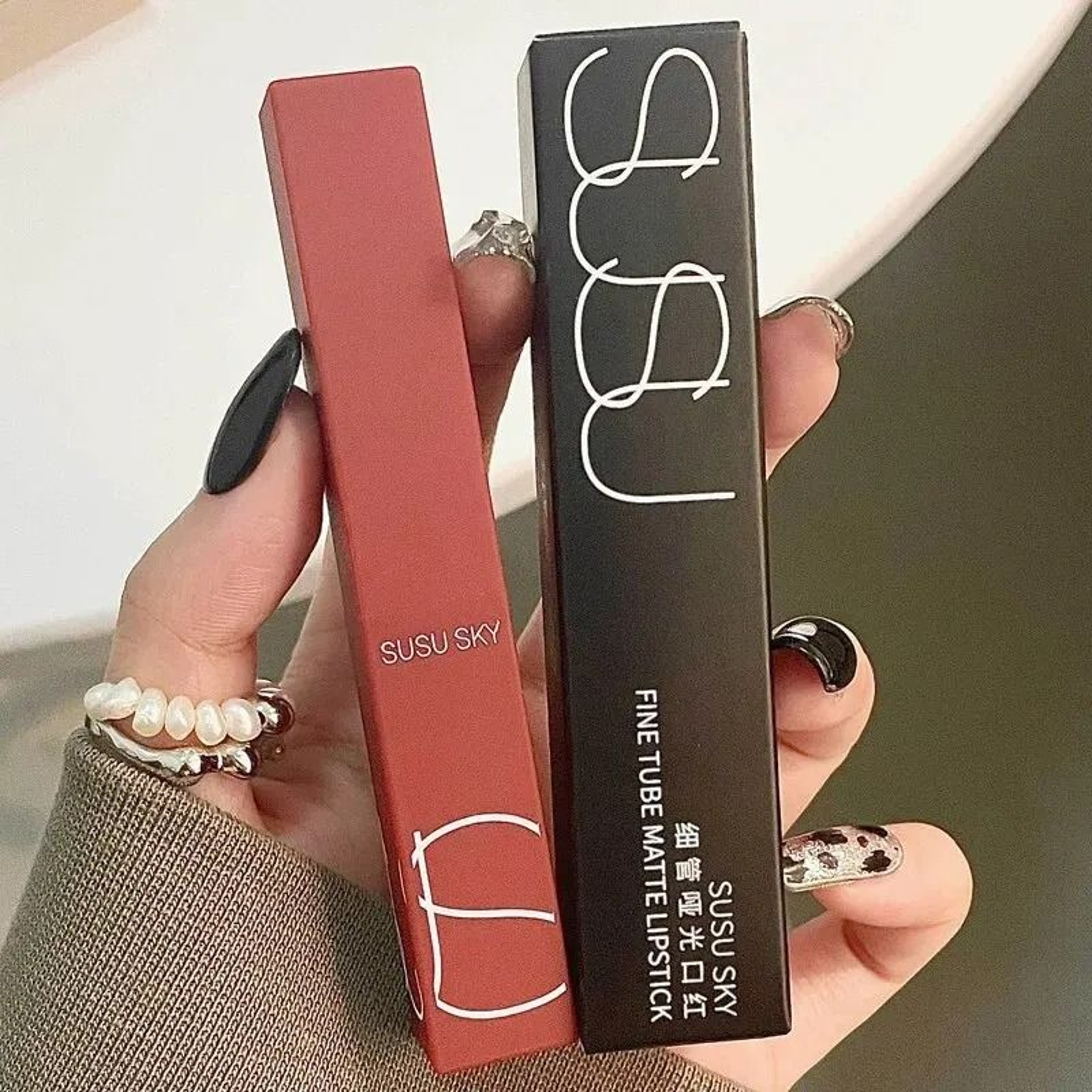 Thin Tube Matte Lipstick Waterproof Long Lasting 1