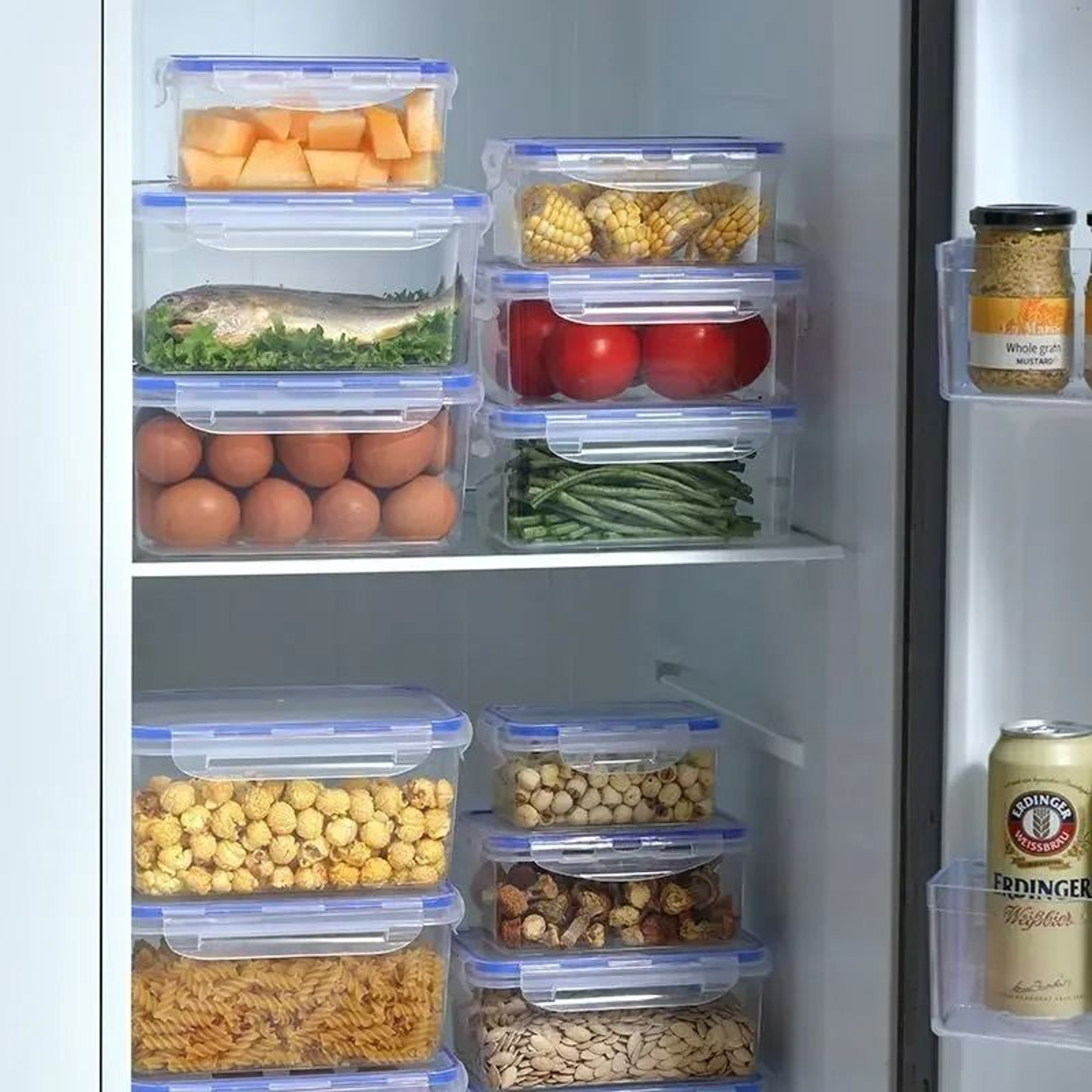 Sealed Rectangular Refrigerator Storage Box With Lid 3