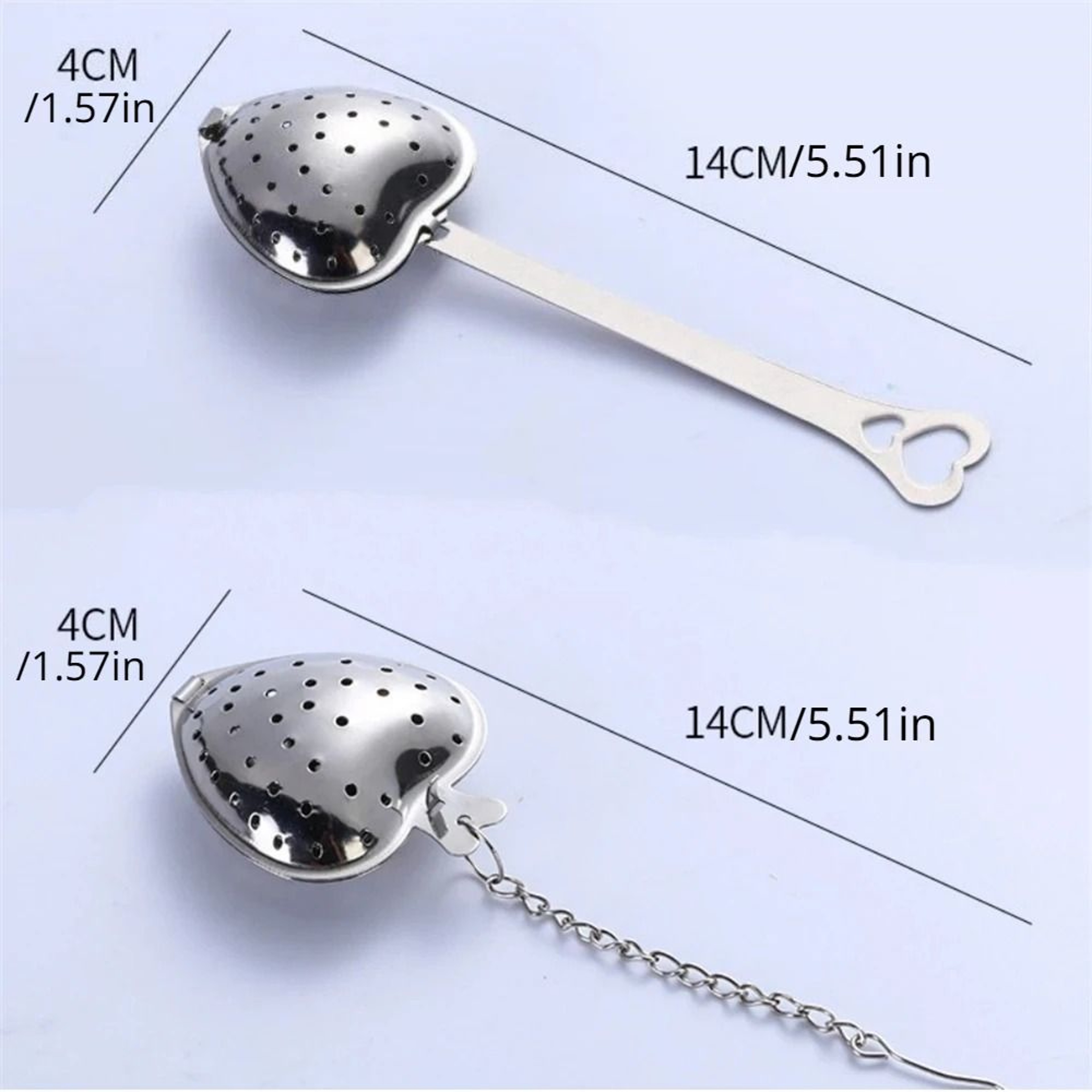 Heart Shaped Stainless Steel Tea Strainer Fine Mesh 1