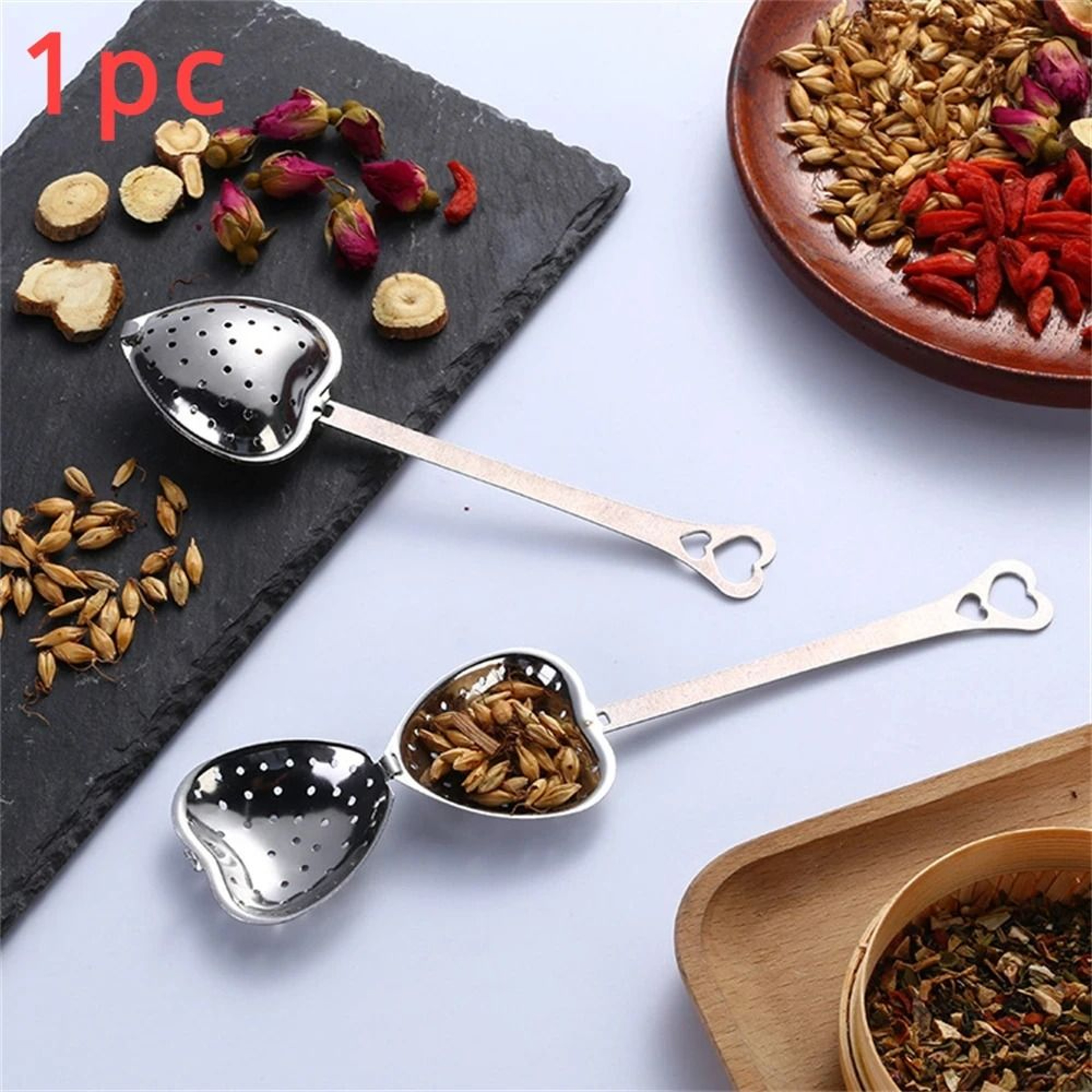 Heart Shaped Stainless Steel Tea Strainer Fine Mesh 7