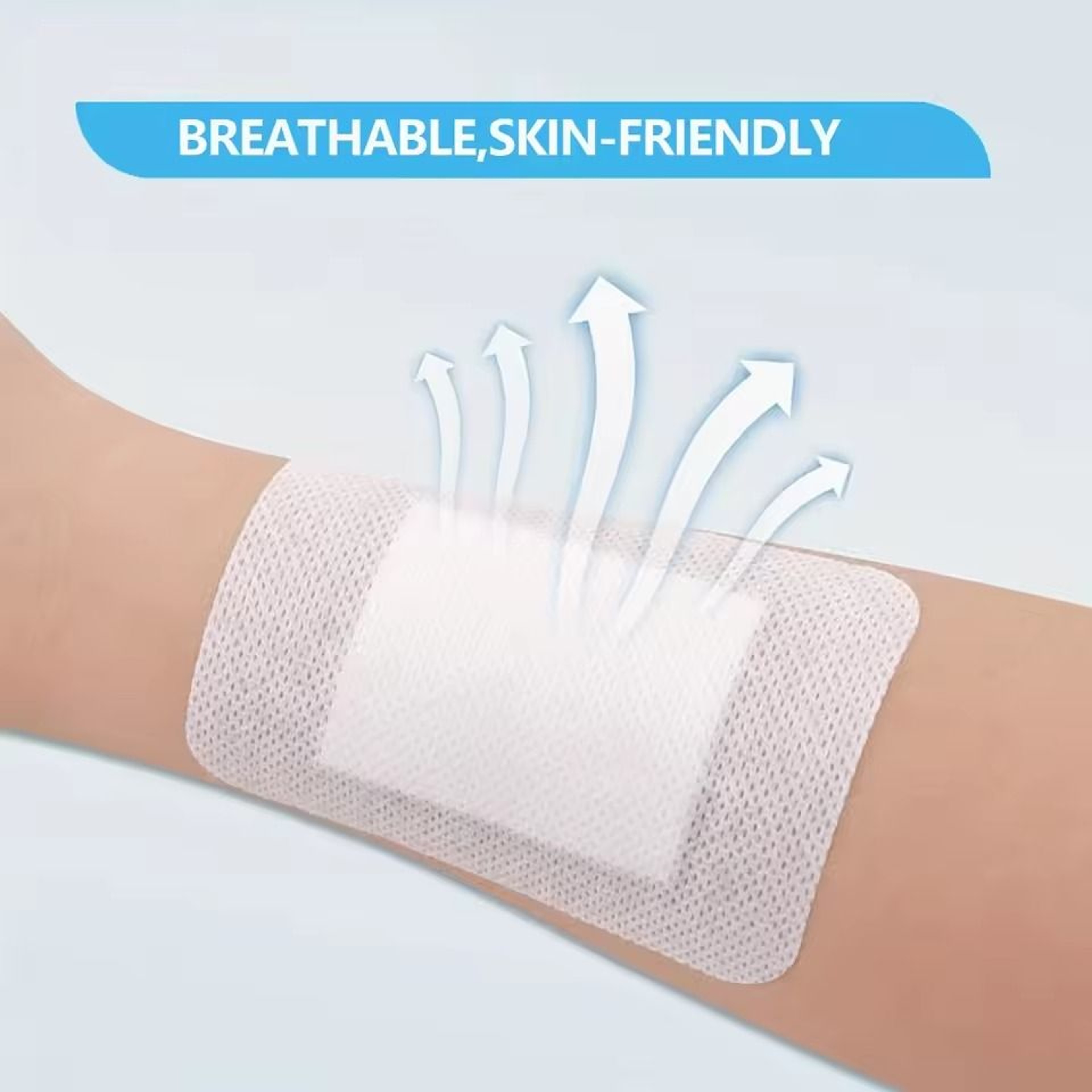 Large Size Hypoallergenic NonWoven Medical Adhesive Wound Dressings 50 Pcs 0