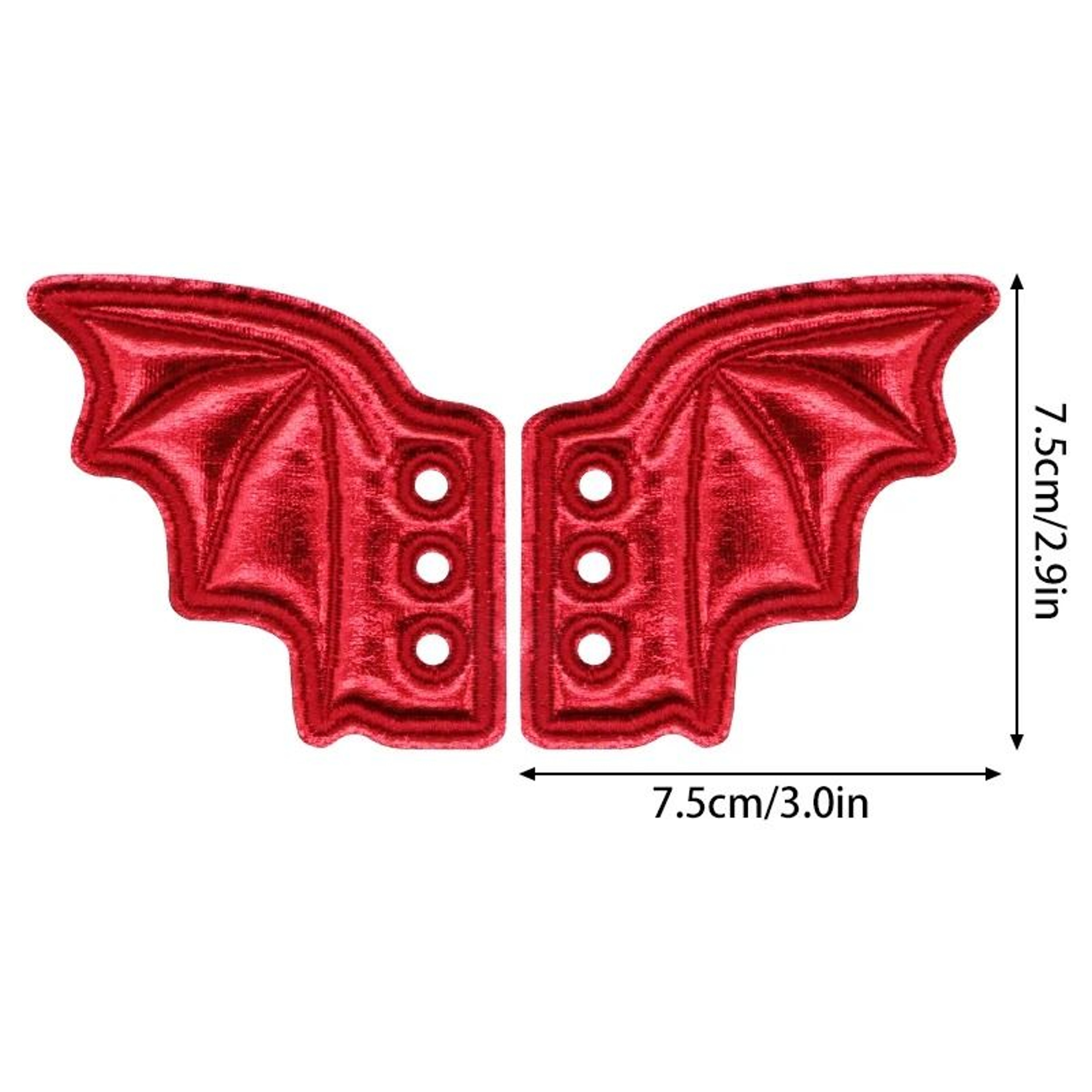 Bling Bat Shoe Wings Embroidery DIY Charm Decorations For Sneakers 12