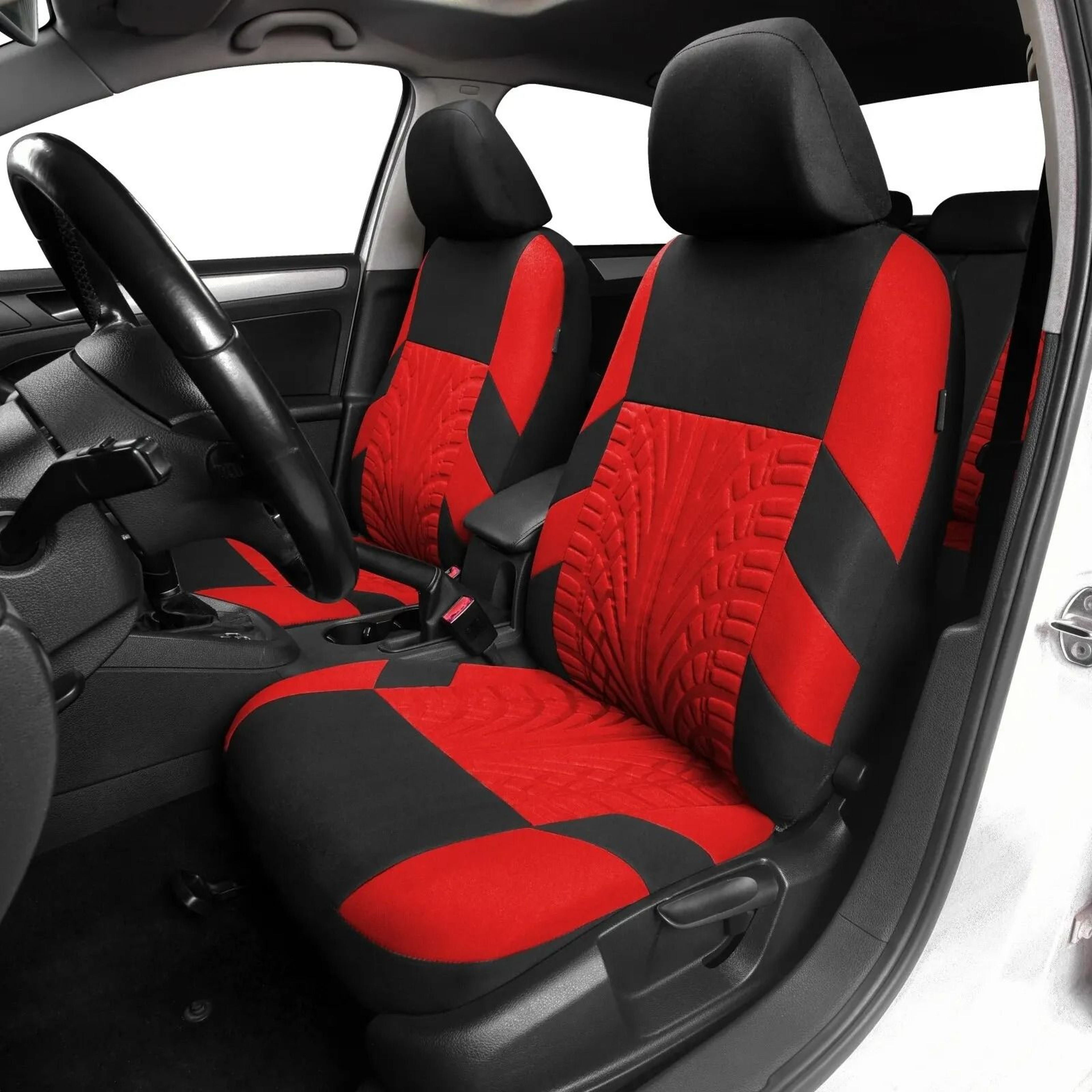 Car Seat Covers Full Set Front Split Rear Bench For Car Universal Cloth SUV Sedan Van 3