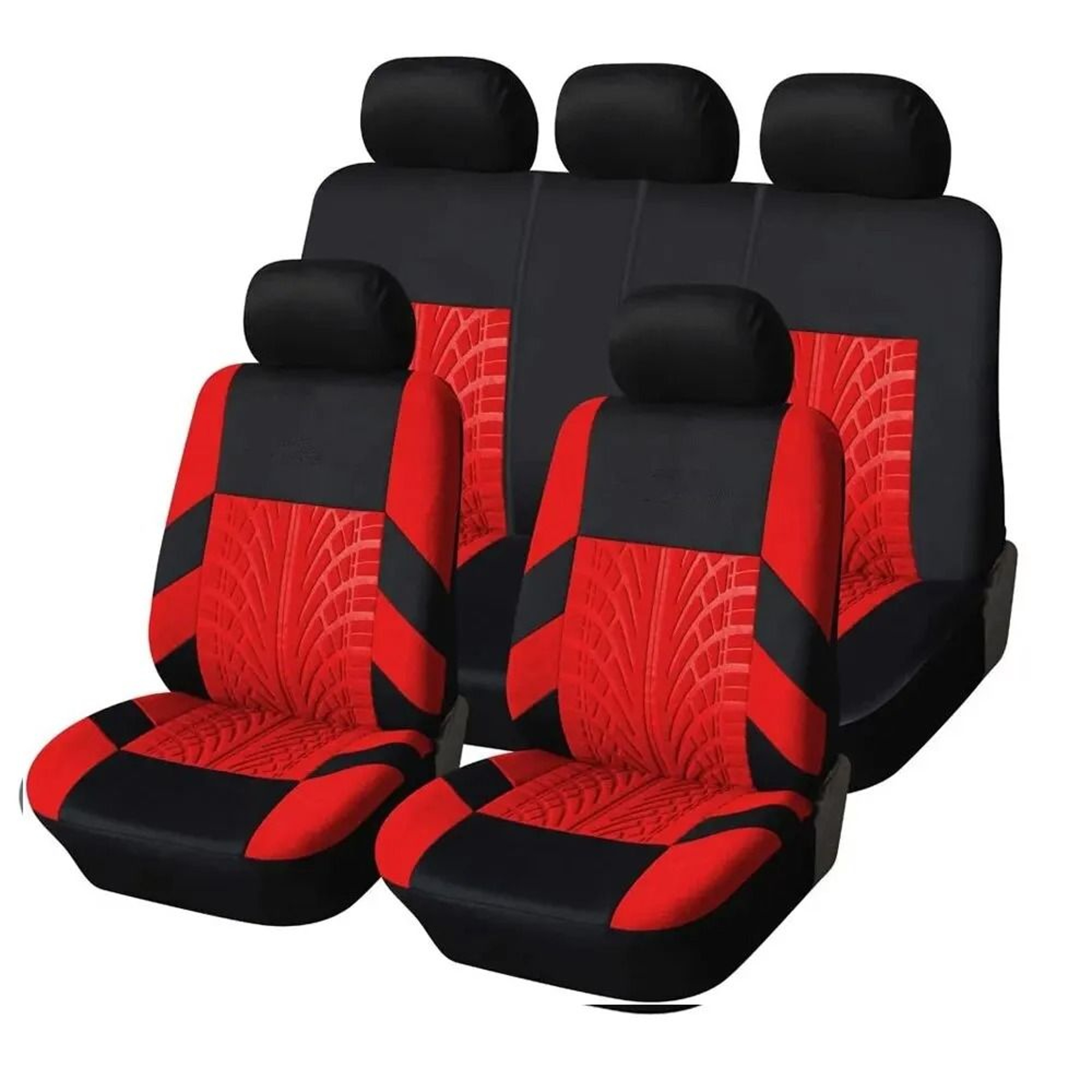 Car Seat Covers Full Set Front Split Rear Bench For Car Universal Cloth SUV Sedan Van 12