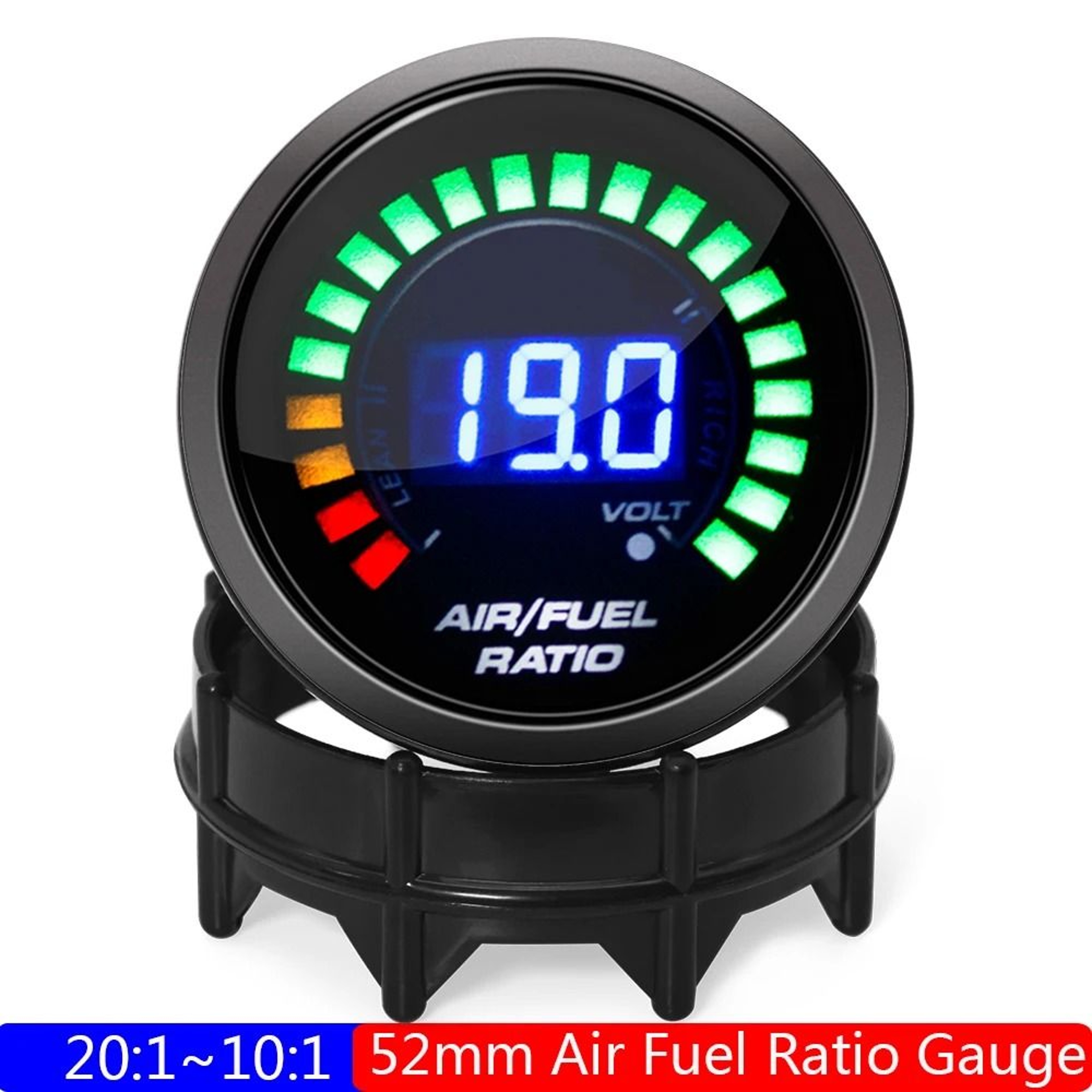 52mm Air Fuel Ratio Gauge Digital AFR Display For Gasoline Cars 10