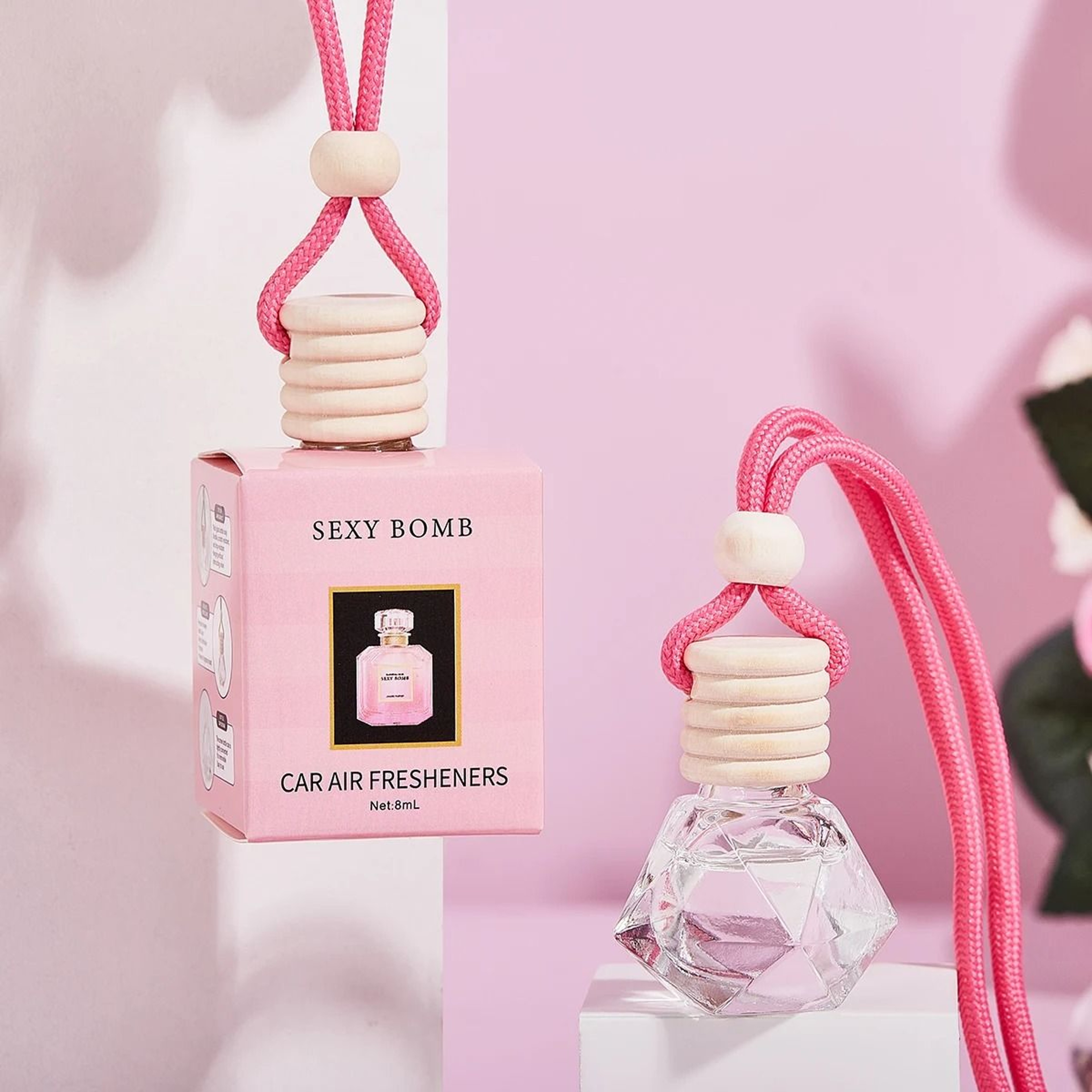 Pink Car Fragrance Pendant Air Freshener 1